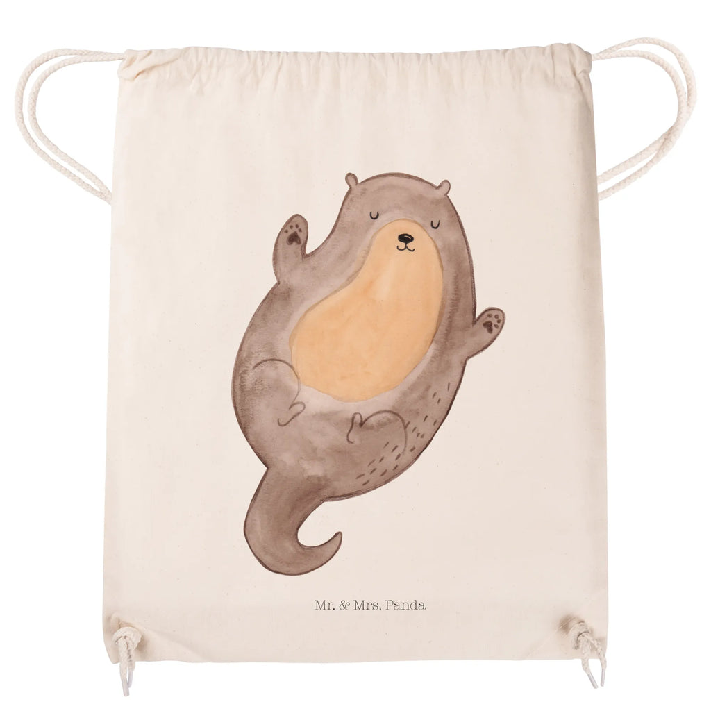 Drawstring bag otter Embrace sports bag, jute bag, gym bag, carrier bag, bag, hipster, otter, marten, sea otter, European otter, water mammal, aquatic animal, baby otter, predator, water, otter gifts, animal lover, gift ideas for animal lovers, animal, mammal, water animal, gifts for people in love, Otter Sea Otter Lake Otter
