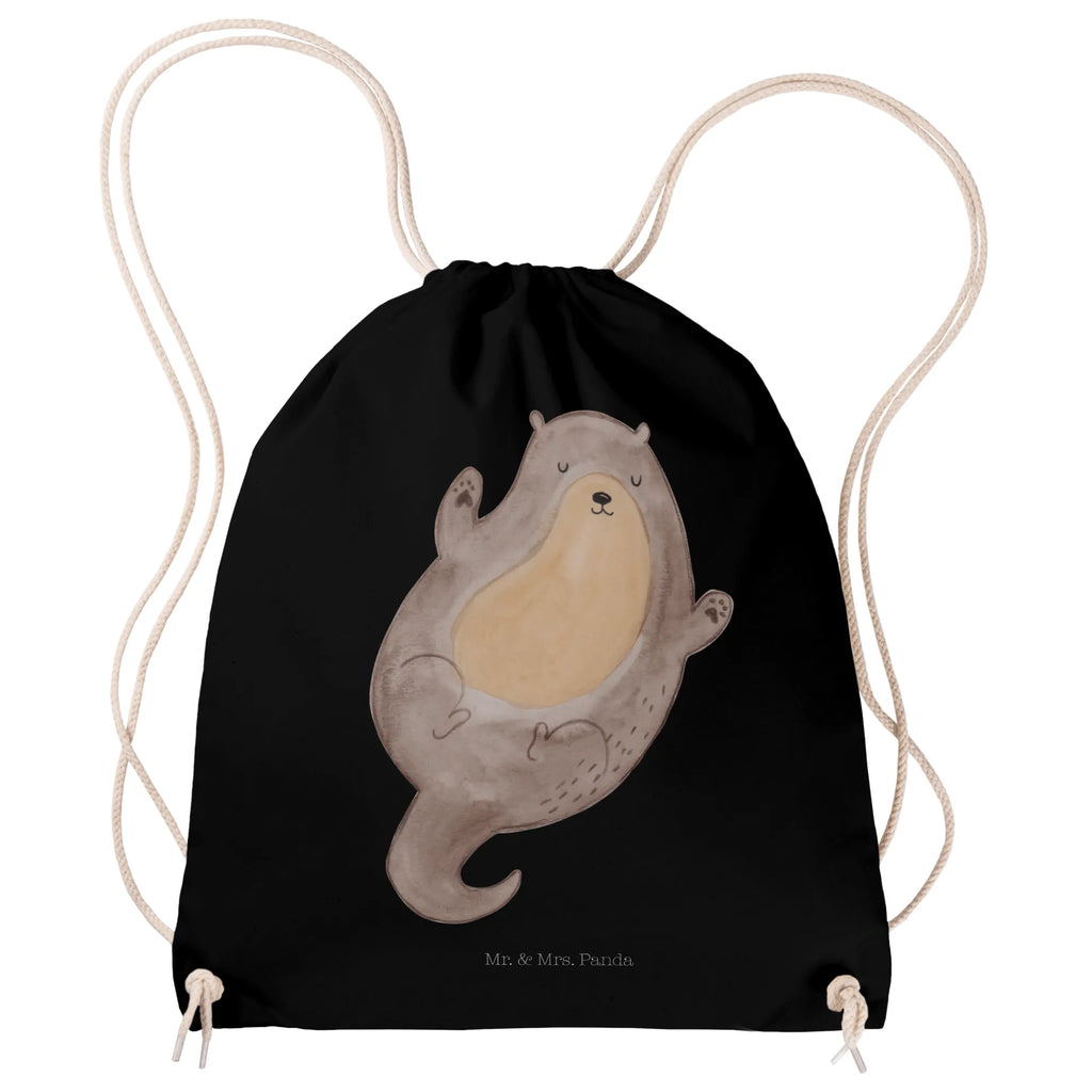 Drawstring bag otter Embrace sports bag, jute bag, gym bag, carrier bag, bag, hipster, otter, marten, sea otter, European otter, water mammal, aquatic animal, baby otter, predator, water, otter gifts, animal lover, gift ideas for animal lovers, animal, mammal, water animal, gifts for people in love, Otter Sea Otter Lake Otter