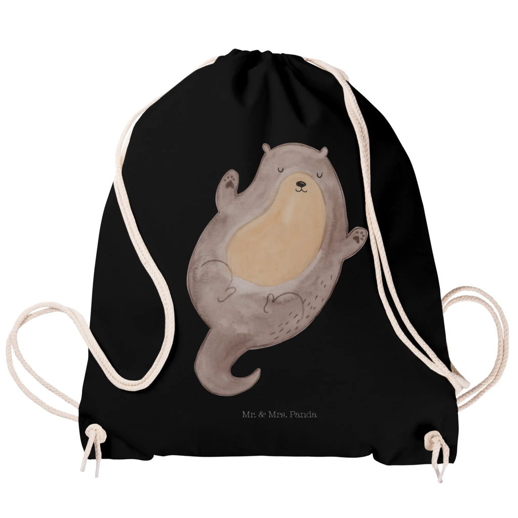 Drawstring bag otter Embrace sports bag, jute bag, gym bag, carrier bag, bag, hipster, otter, marten, sea otter, European otter, water mammal, aquatic animal, baby otter, predator, water, otter gifts, animal lover, gift ideas for animal lovers, animal, mammal, water animal, gifts for people in love, Otter Sea Otter Lake Otter