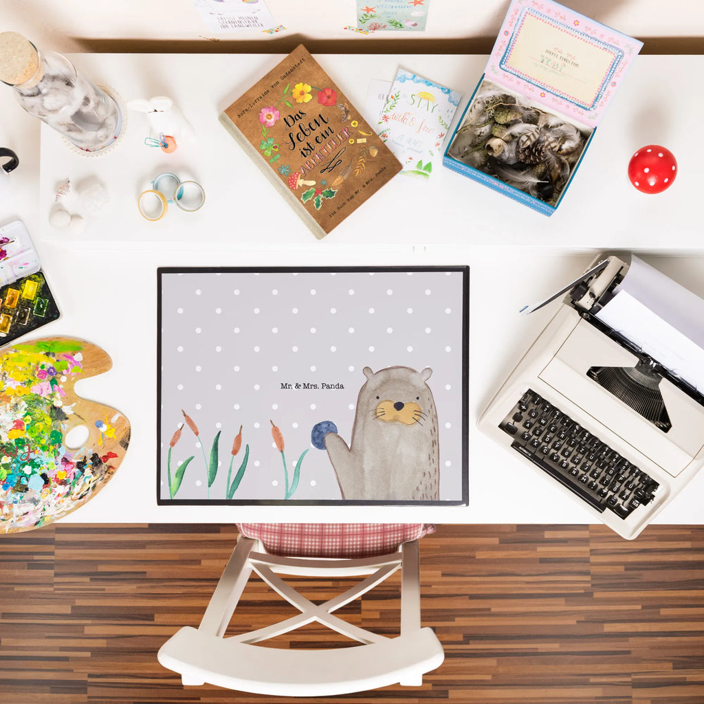 Schreibtischunterlage Otter Stein Schreibwaren, Schreibtischunterlage Groß, Büroartikel, Schreibtisch Unterlagen, Schreibtischauflage, Bürobedarf, Schreibunterlage, Otter, Fischotter, Seeotter, Otter Seeotter See Otter