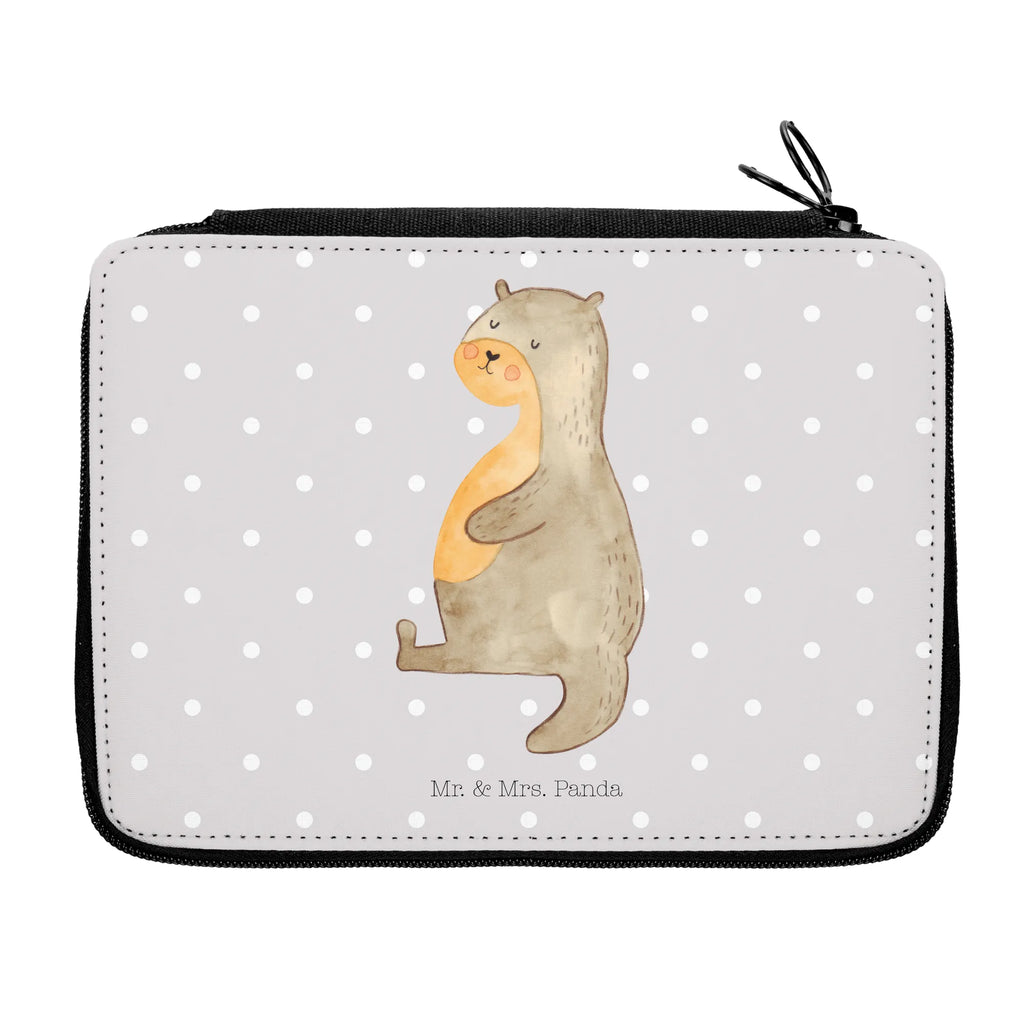 Leather folder otter Belly gift, pupil, enrolment, pencil bag, primary school, school, pencil case, child, motif, pen roll, otter, marten, sea otter, European otter, water mammal, aquatic animal, baby otter, predator, water, otter gifts, animal lover, gift ideas for animal lovers, animal, mammal, water animal, gifts for people in love, Otter Sea Otter Lake Otter