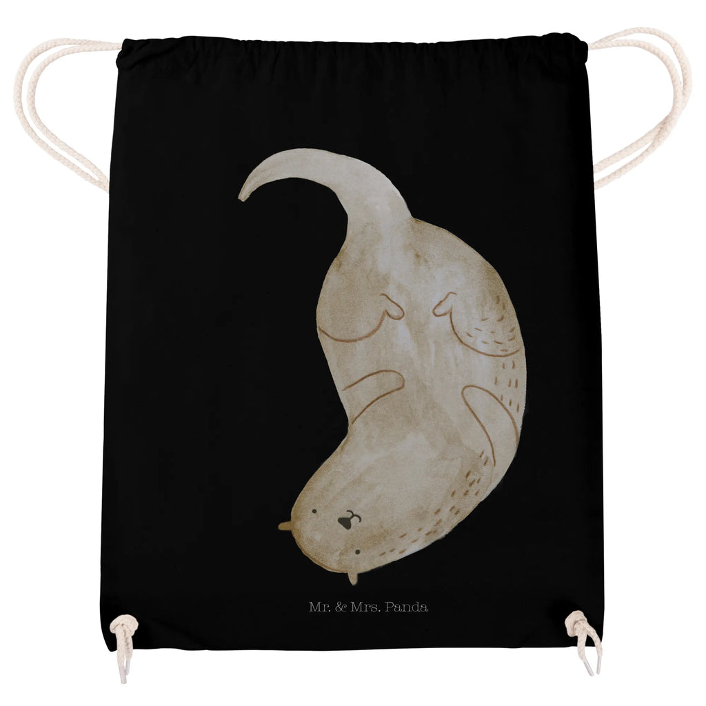 Drawstring bag otter upside down sports bag, gym bag, carrier bag, hipster, jute bag, bag, otter, marten, sea otter, European otter, water mammal, aquatic animal, baby otter, predator, water, otter gifts, animal lover, gift ideas for animal lovers, animal, mammal, water animal, gifts for people in love, Otter Sea Otter Lake Otter