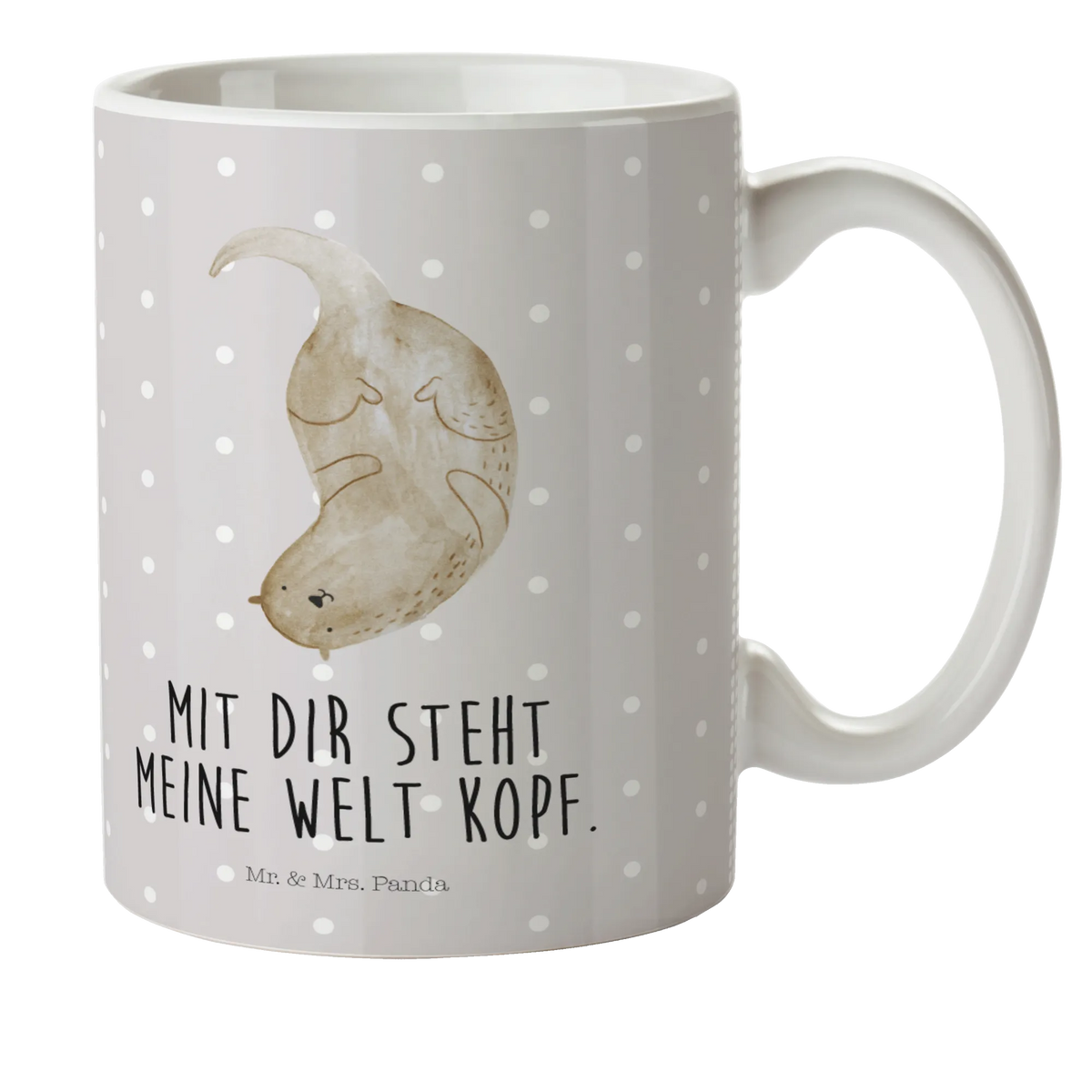 Kindertasse Otter Kopfüber