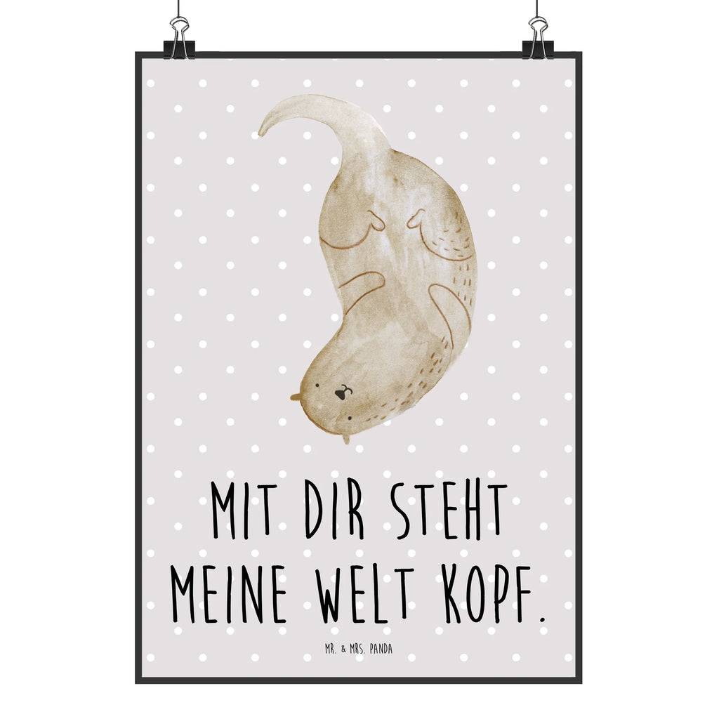 Poster Otter Kopfüber Wanddekoration, Mr. & Mrs. Panda Poster, Wandposter, drucke, wandkunst, wanddeko, kunstdruck poster, grafikposter, Posterdruck, Wandschmuck, Deko Bild, Kunstdruck, kunstposter, Wanddeko Bild, wanddruck, Wandbild, Plakat, Poster, kunst für die wand, Bild, Designposter, Bild für Wand, Seeotter, Fischotter, Otter, Otter Seeotter See Otter