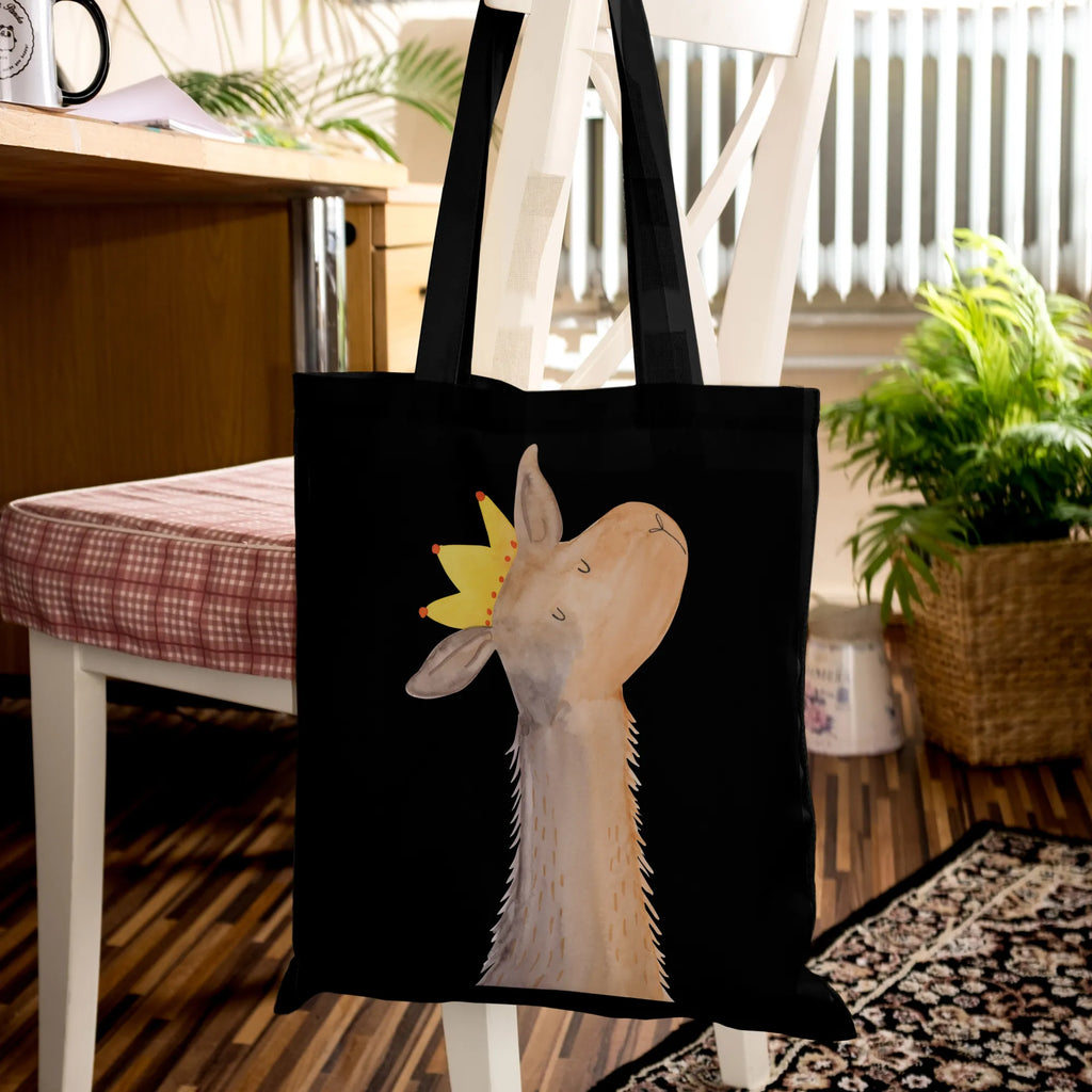 Tote bag llama head king cloth bag, shopper, shopping bag, bag, cotton bag, Carrier bag, jute bag, shoulder bag, pouch, Llama, llama, alpaca, trendy animal, high school graduation, dad, girlfriend, supervisor, mum, lamas, king, office colleague, lama, boss, colleague, queen