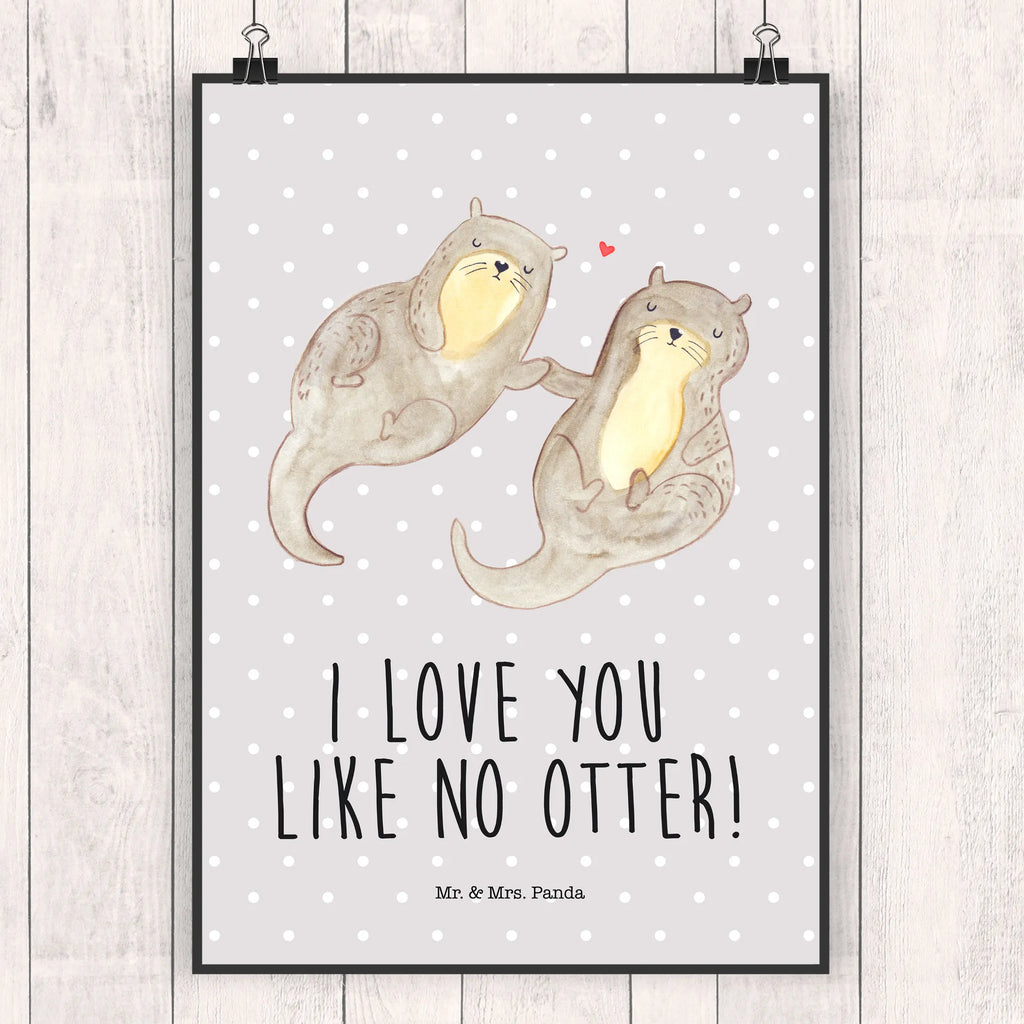 Plakat wydra trzymać się za ręce wanddeko, kunstdruck poster, Designposter, Wandschmuck, Wanddekoration, kunstposter, Posterdruck, wandkunst, Bild, kunst für die wand, Wanddeko Bild, Wandposter, grafikposter, wanddruck, Deko Bild, Plakat, Poster, Bild für Wand, drucke, Wandbild, Mr. & Mrs. Panda Poster, Kunstdruck, Seeotter, Fischotter, Otter, Otter Seeotter See Otter