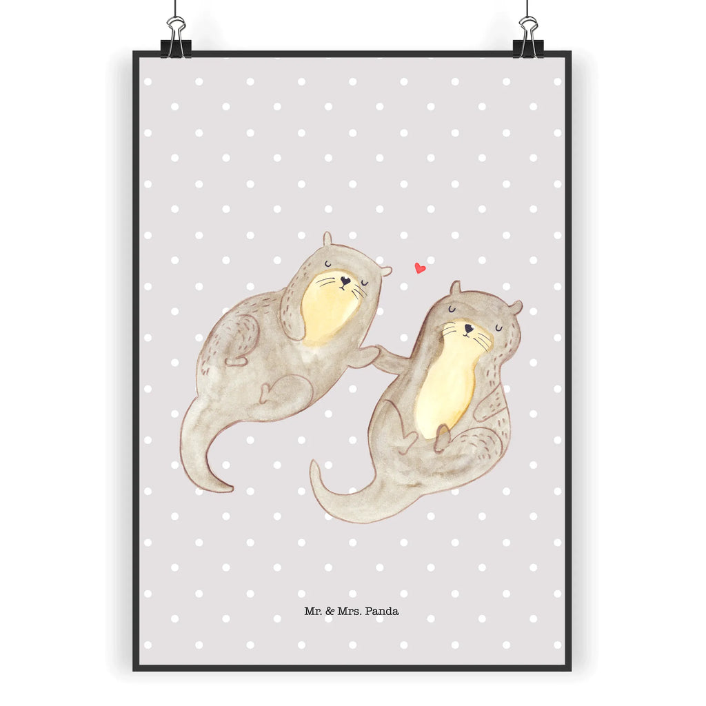 Plakat wydra trzymać się za ręce wanddeko, kunstdruck poster, Designposter, Wandschmuck, Wanddekoration, kunstposter, Posterdruck, wandkunst, Bild, kunst für die wand, Wanddeko Bild, Wandposter, grafikposter, wanddruck, Deko Bild, Plakat, Poster, Bild für Wand, drucke, Wandbild, Mr. & Mrs. Panda Poster, Kunstdruck, Seeotter, Fischotter, Otter, Otter Seeotter See Otter