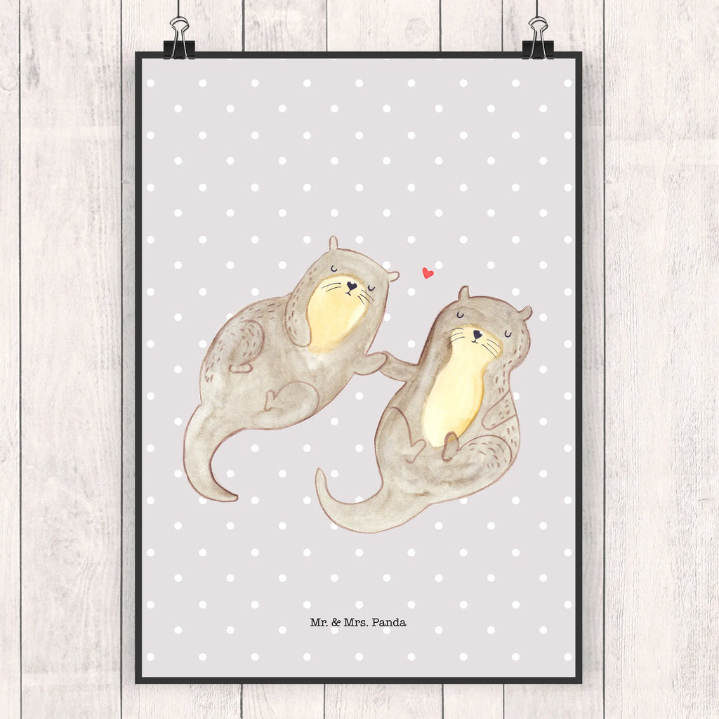 Plakat wydra trzymać się za ręce wanddeko, kunstdruck poster, Designposter, Wandschmuck, Wanddekoration, kunstposter, Posterdruck, wandkunst, Bild, kunst für die wand, Wanddeko Bild, Wandposter, grafikposter, wanddruck, Deko Bild, Plakat, Poster, Bild für Wand, drucke, Wandbild, Mr. & Mrs. Panda Poster, Kunstdruck, Seeotter, Fischotter, Otter, Otter Seeotter See Otter