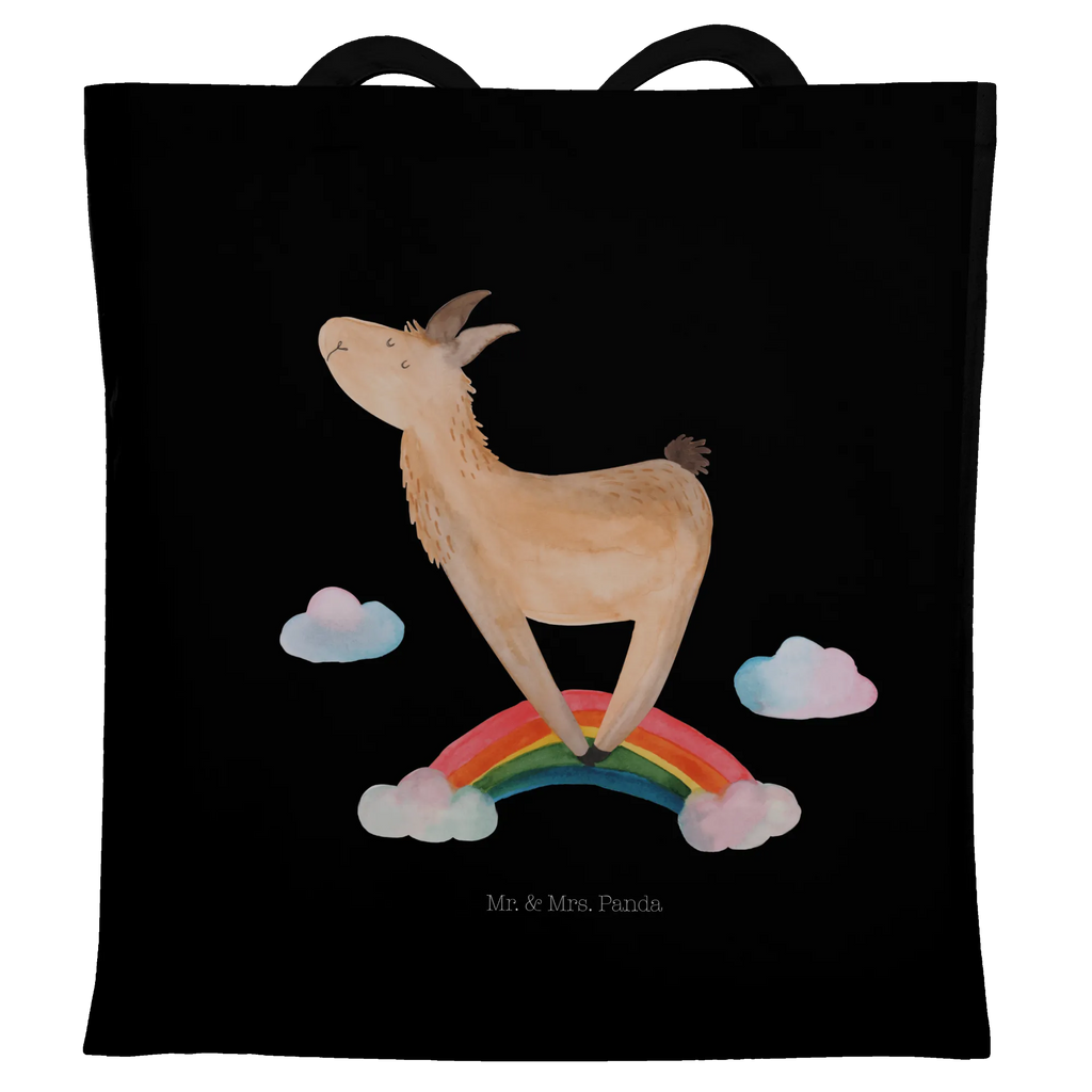 Tote bag lama rainbow shopping bag, shopper, bag, cotton bag, cloth bag, pouch, jute bag, shoulder bag, Carrier bag, Llama, llama, alpaca, trendy animal, Haters, Rainbow, Freedom, Self-employed, Lamas, Hobby, School, Outsider, Haters gonna hate, Cloud country, Abi, Lama