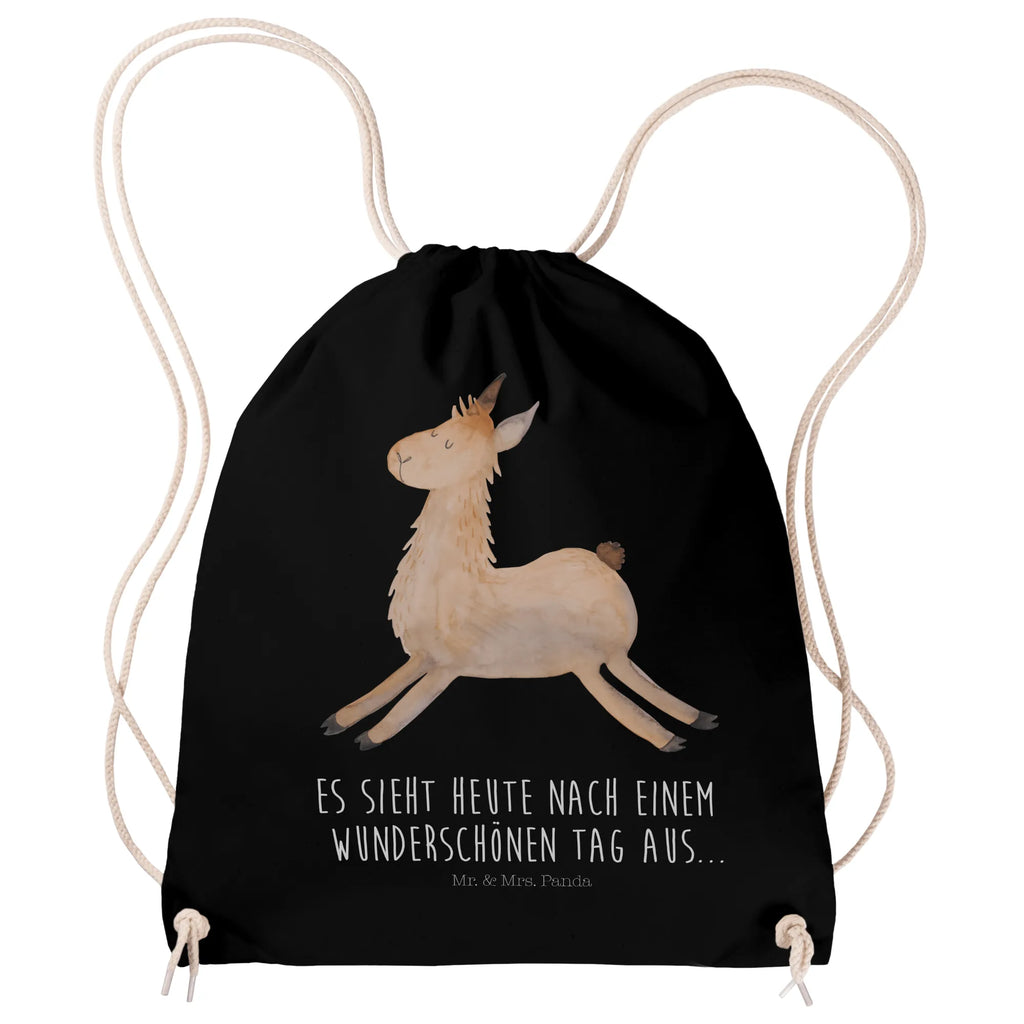 Drawstring bag lama Jump hipster, jute bag, carrier bag, gym bag, sports bag, bag, Llama, llama, alpaca, trendy animal, exam, happy, heartache, luck, favourite day, new start, start, llamas, happy day, girlfriend, Lama, graduation, good morning