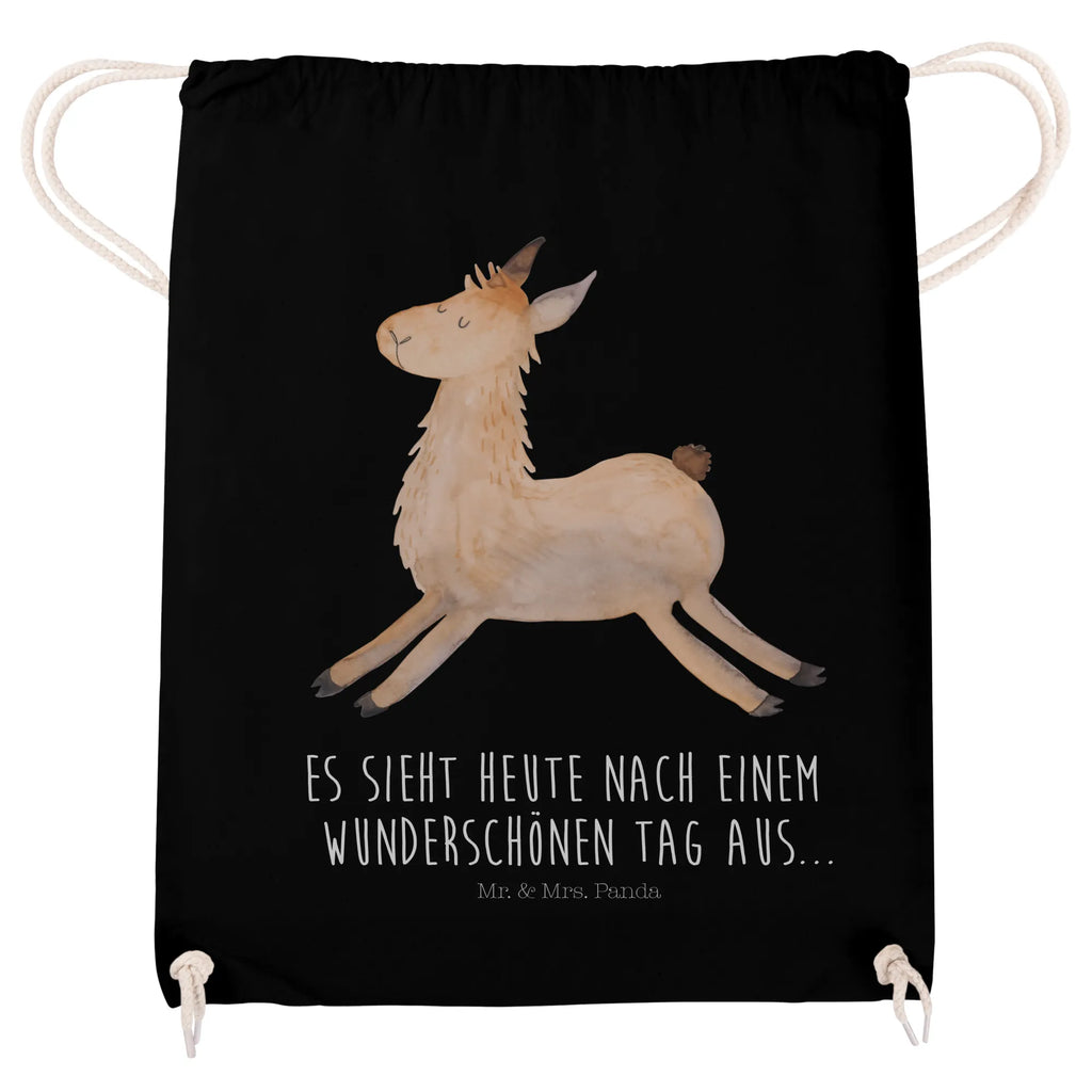 Drawstring bag lama Jump hipster, jute bag, carrier bag, gym bag, sports bag, bag, Llama, llama, alpaca, trendy animal, exam, happy, heartache, luck, favourite day, new start, start, llamas, happy day, girlfriend, Lama, graduation, good morning
