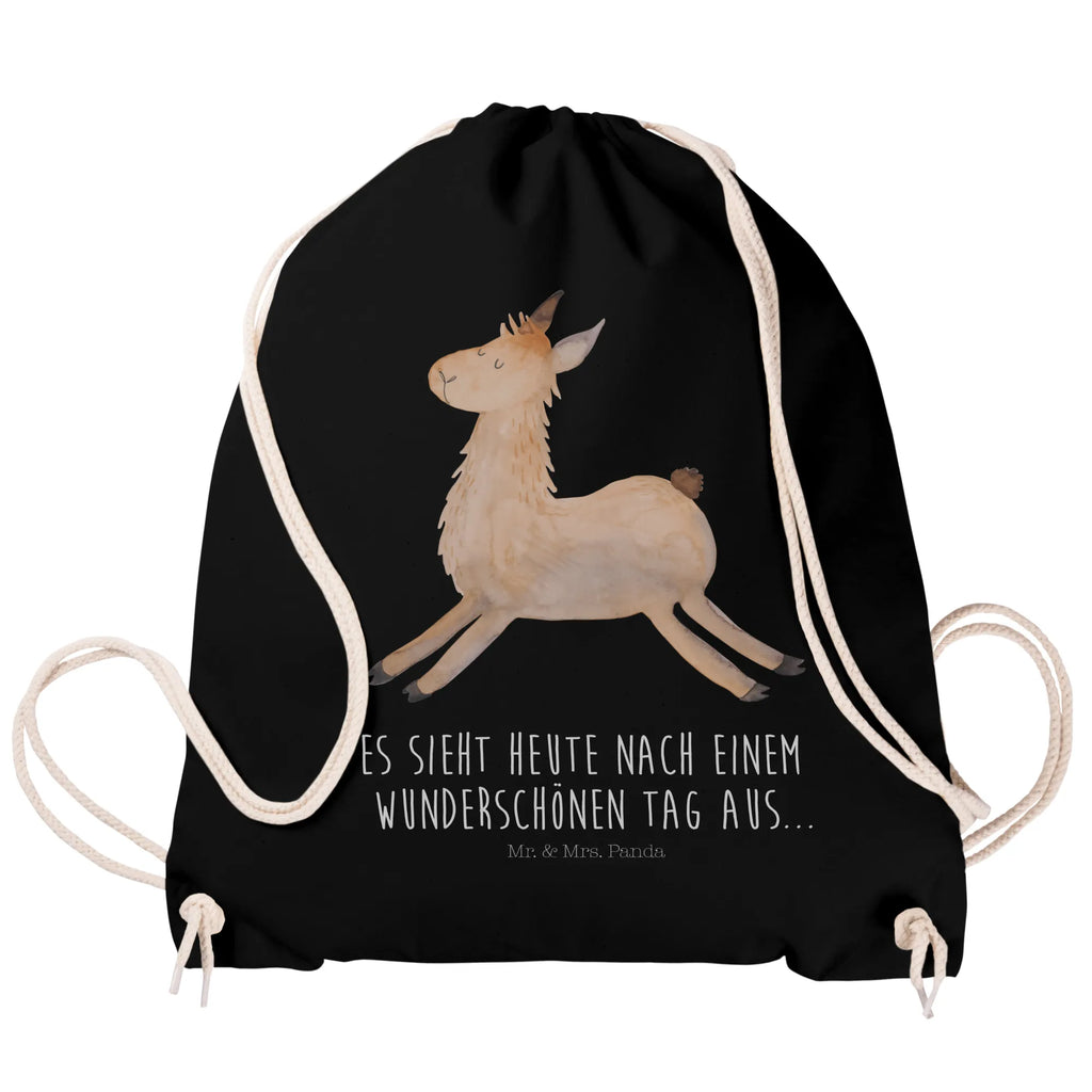 Drawstring bag lama Jump hipster, jute bag, carrier bag, gym bag, sports bag, bag, Llama, llama, alpaca, trendy animal, exam, happy, heartache, luck, favourite day, new start, start, llamas, happy day, girlfriend, Lama, graduation, good morning