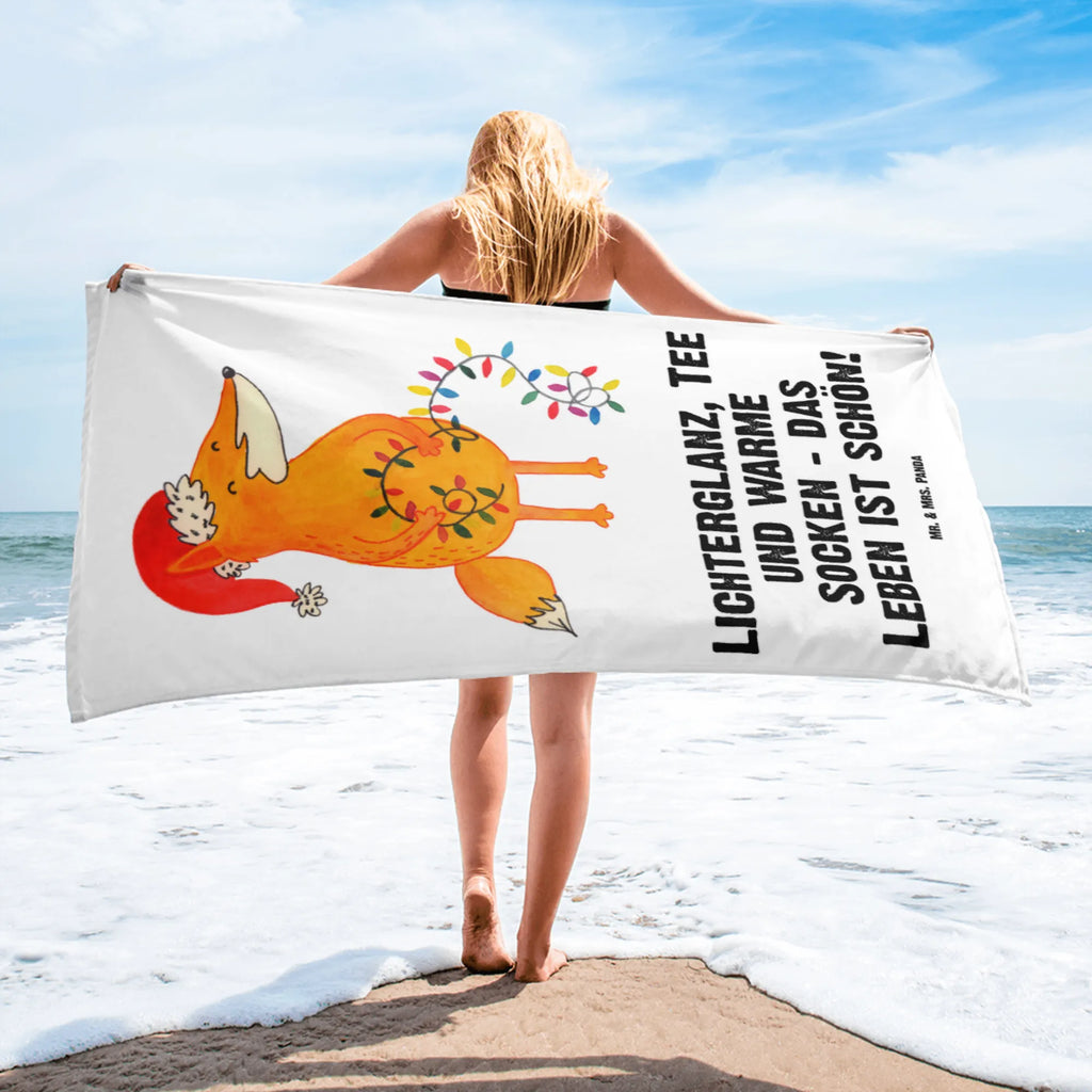 XL ręcznik kąpielowy lis Boże Narodzenie Zima, Boże Narodzenie, dekoracje świąteczne, Mikołaj, Adwent, Wigilia, zimowy motyw