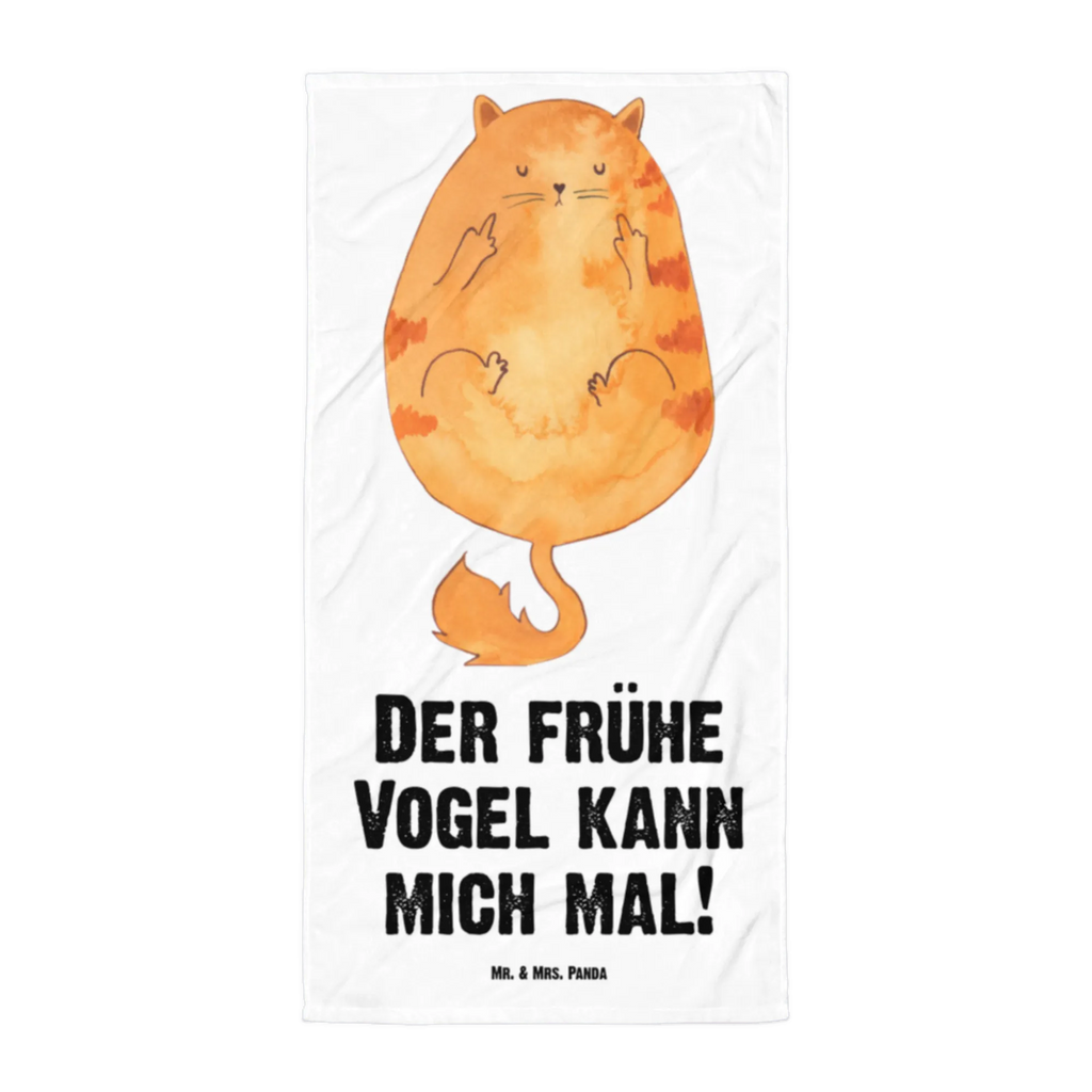 XL bath towel Cat Early riser large beach towel, XL bath towel, luxury bath sheet, oversized towel, spa towel, extra large swim towel, cat, tomcat, kitty, meow, kitten, housecat, mama cat, love cats, cat image, cat fan, cat lover, cat fancier, cat decoration, gift for cat lover, cat owner, funny cats, cat sayings, cat motto, funny cat gifts, fan merchandise, cat stuff, animal lover, The early bird can kiss my ass, early riser, morning grumbler, cats, coffee, pussy