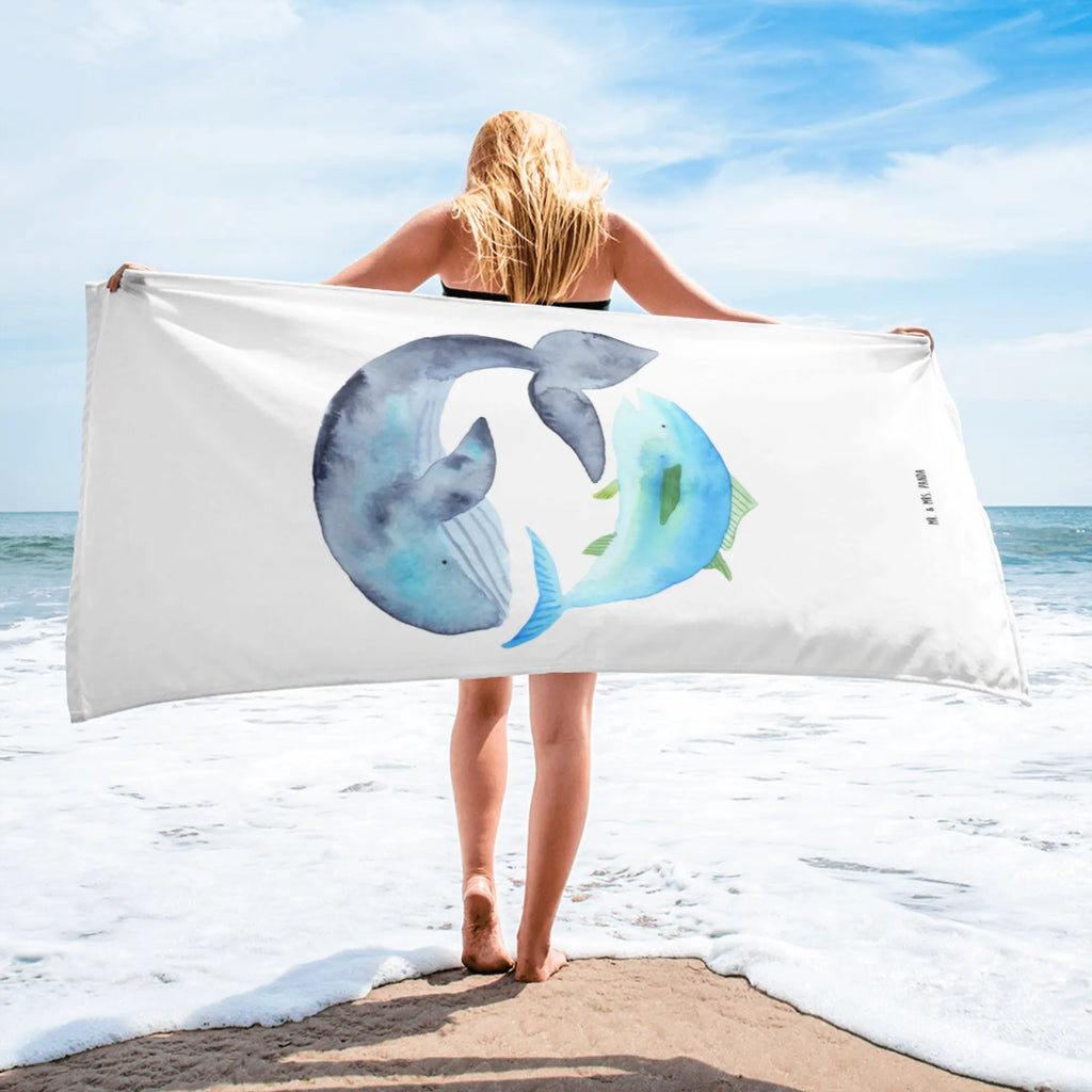 XL ręcznik kąpielowy wieloryb tuńczyk Motywy zwierzęce, dobra energia, zabawne powiedzonka, zwierzęta