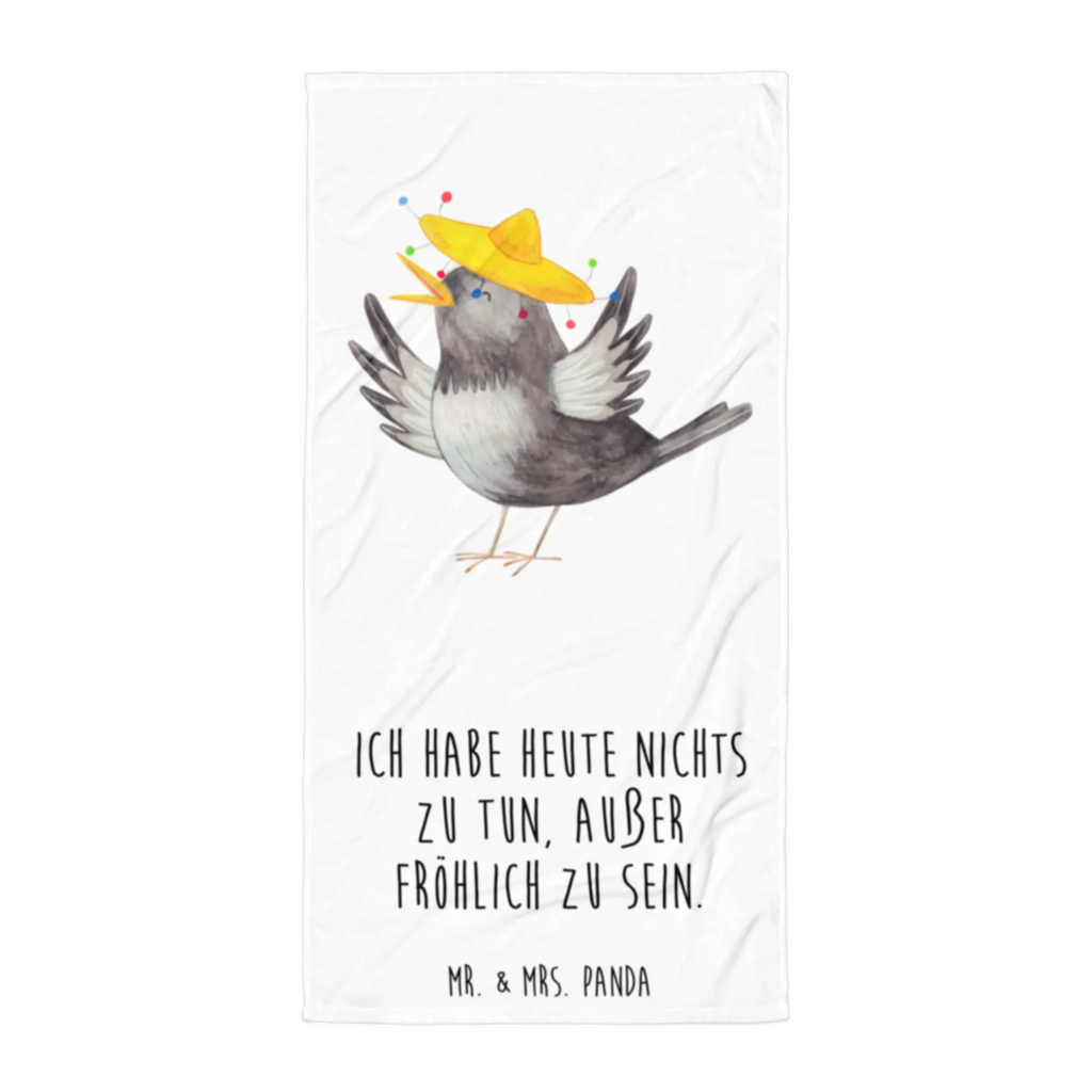XL bath towel Crow sombrero XL bath towel, spa towel, large beach towel, oversized towel, luxury bath sheet, extra large swim towel, small animals, cute, funny, cute animal motives, hand drawn, small world, funny sayings, good mood, happy, gifts, gift ideas, special gifts, animal lover, card, Saying positive, Raven, Happiness Saying, Bird, Birds, Magpie, Be happy, Motivation