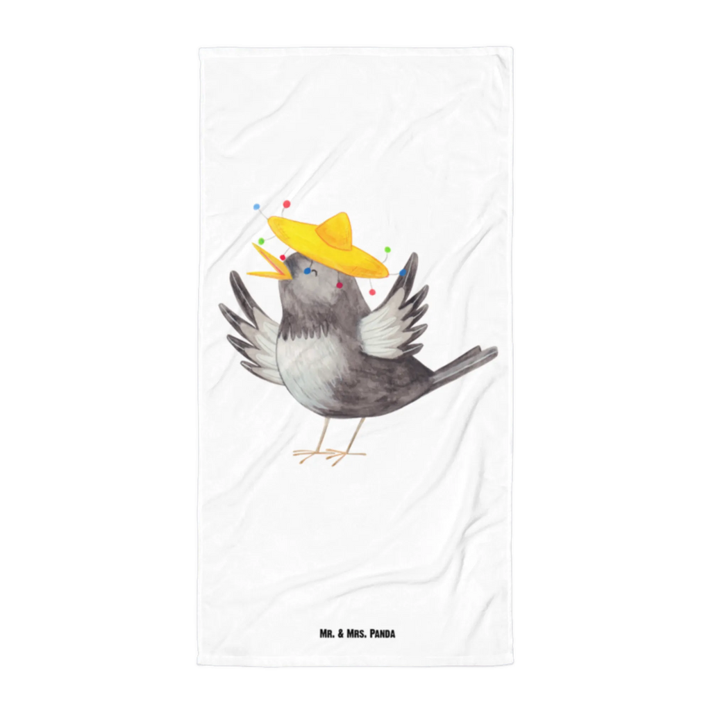 XL bath towel Crow sombrero XL bath towel, spa towel, large beach towel, oversized towel, luxury bath sheet, extra large swim towel, small animals, cute, funny, cute animal motives, hand drawn, small world, funny sayings, good mood, happy, gifts, gift ideas, special gifts, animal lover, card, Saying positive, Raven, Happiness Saying, Bird, Birds, Magpie, Be happy, Motivation