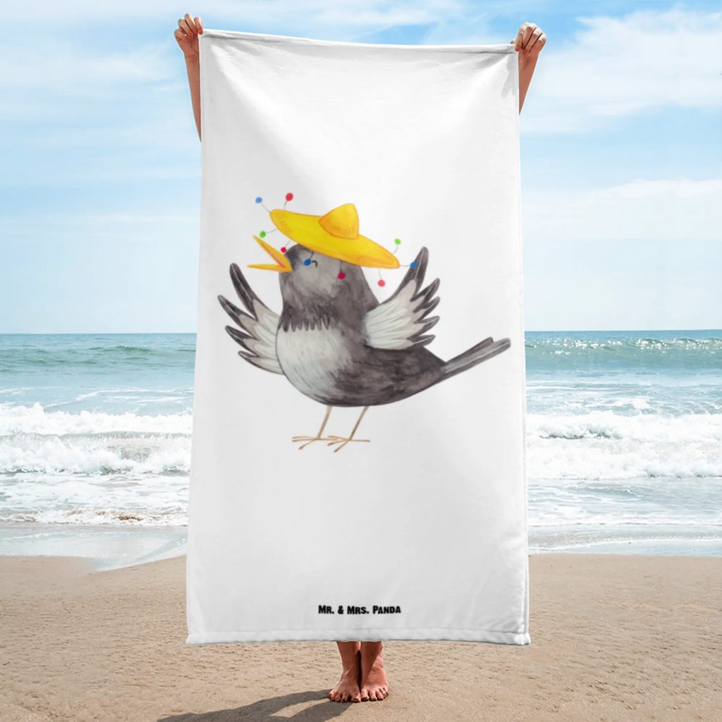 XL bath towel Crow sombrero XL bath towel, spa towel, large beach towel, oversized towel, luxury bath sheet, extra large swim towel, small animals, cute, funny, cute animal motives, hand drawn, small world, funny sayings, good mood, happy, gifts, gift ideas, special gifts, animal lover, card, Saying positive, Raven, Happiness Saying, Bird, Birds, Magpie, Be happy, Motivation