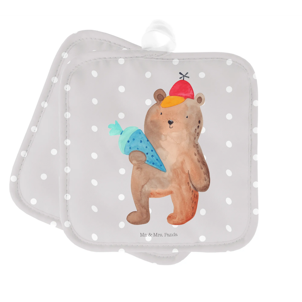 2-elementowy zestaw podkładek pod garnki Niedźwiedź Torebka szkolna Topflappen lustig, Topflappenset, Topflappen Set, Topfhandschuhe, Ofenhandschuh, Topflappen mit Spruch, Topfhandschuh, Topfuntersetzer, Topflappen 2er Set, Topflappen, Ofenhandschuhe, Schöne Topflappen, Bär, Teddy, Teddybär, Erster Schultag Geschenk, Schulanfang, Einschulung Geschenk, Grundschule, Schulbeginn, Bär Motiv, Schule Geschenk, Schultüte