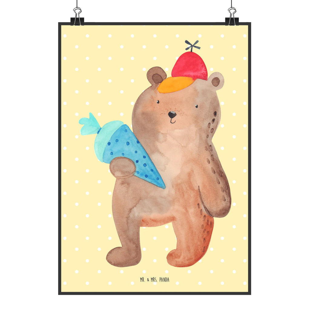 Plakat Niedźwiedź Torebka szkolna Bild für Wand, wanddruck, drucke, Mr. & Mrs. Panda Poster, Designposter, wanddeko, wandkunst, Plakat, Deko Bild, grafikposter, Kunstdruck, Wanddekoration, Posterdruck, kunstdruck poster, Wandbild, Wanddeko Bild, Bild, Wandposter, kunstposter, kunst für die wand, Poster, Wandschmuck, Teddybär, Bär, Teddy, Grundschule, Schulbeginn, Einschulung Geschenk, Schule Geschenk, Bär Motiv, Schultüte, Schulanfang, Erster Schultag Geschenk