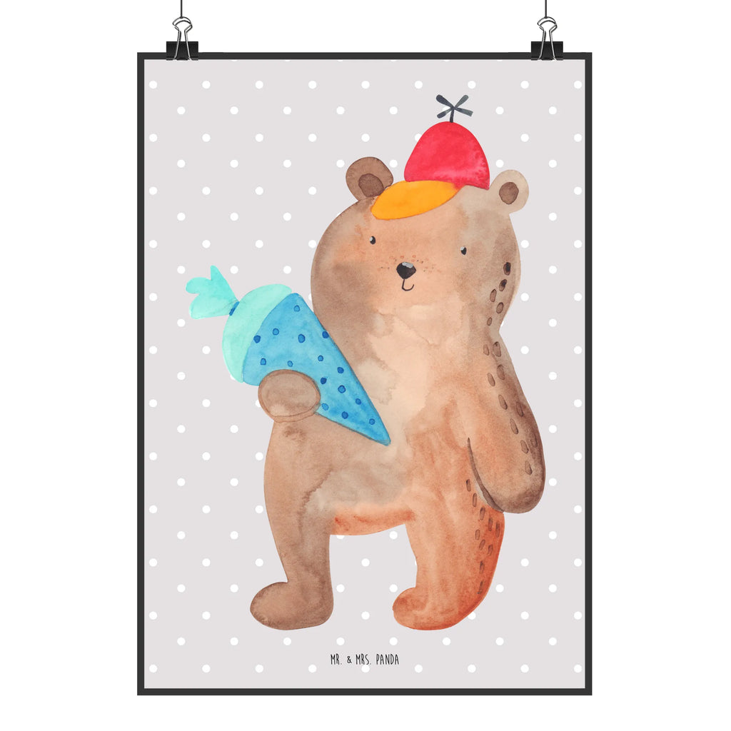 Plakat Niedźwiedź Torebka szkolna Bild für Wand, wanddruck, drucke, Mr. & Mrs. Panda Poster, Designposter, wanddeko, wandkunst, Plakat, Deko Bild, grafikposter, Kunstdruck, Wanddekoration, Posterdruck, kunstdruck poster, Wandbild, Wanddeko Bild, Bild, Wandposter, kunstposter, kunst für die wand, Poster, Wandschmuck, Teddybär, Bär, Teddy, Grundschule, Schulbeginn, Einschulung Geschenk, Schule Geschenk, Bär Motiv, Schultüte, Schulanfang, Erster Schultag Geschenk