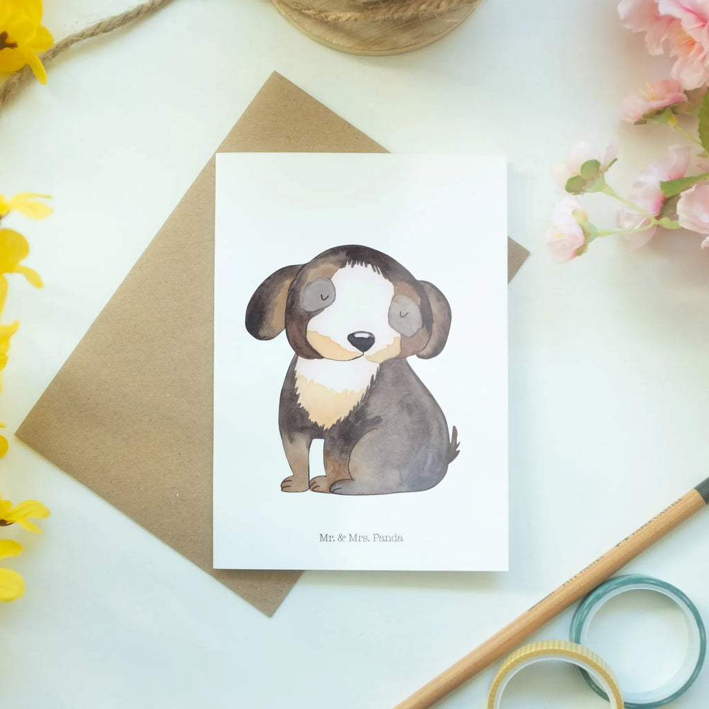 Greetings card Dog Relax Glückwunschkarte, Klappkarte, Ansichtskarten, Geburtstagskarte, Einladungskarte, Hochzeitskarte, Grußkarte, Karte, Hund, Hundemotiv, Haustier, Hunderasse, Tierliebhaber, Hundebesitzer, Sprüche, Liebe, schwarzer Hund, Hundeliebe, Hundeglück