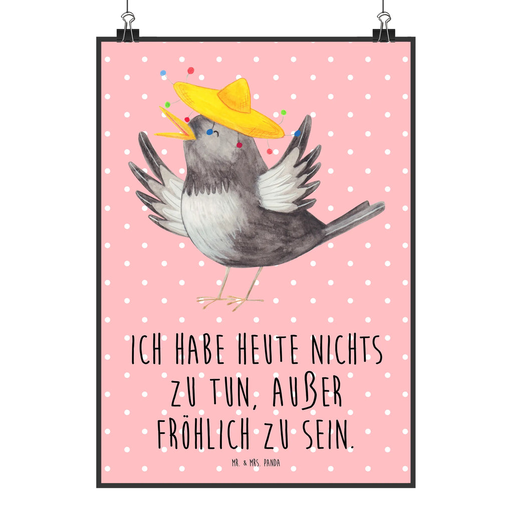 Poster Rabe Sombrero Bild, Poster, Wandschmuck, Wandbild, Design Poster, Wanddeko Bild, wanddruck, Deko Poster, Plakat, grafikposter, kunstdruck poster, Wandposter, kunstposter, wanddeko, wandkunst, Designposter, Panda Poster, Wanddekoration, Posterdruck, Mr. & Mrs. Panda Poster, typografie poster, Kunstdruck, drucke, Deko Bild, Tiermotive, Gute Laune, Lustige Sprüche, Tiere, Motivation, Froh, glücklich sein, Vögel, Glück Spruch, Elster, Spruch Positiv, Fröhlich sein, Rabe, Vogel