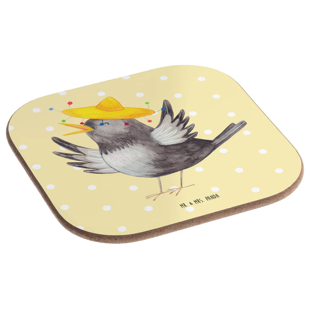 Square coaster Crow sombrero Untersetzer Holz, Getränkeuntersetzer, Untersetzer für Gläser, Glasuntersetzer, Holzuntersetzer, Tassen Untersetzer, Untersetzer Design, Untersetzer, Untersetzer Gläser, Bierdeckel, Korkuntersetzer, Untersetzer aus Holz, Tiermotive, Gute Laune, lustige Sprüche, Tiere, froh, Motivation, Elster, glücklich sein, Rabe, Spruch positiv, Vögel, Vogel, Glück Spruch, fröhlich sein
