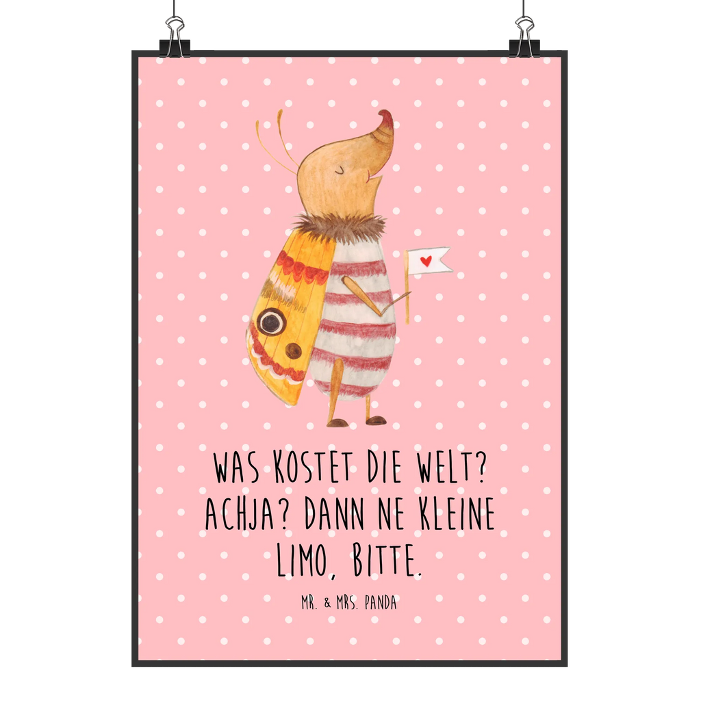 Poster Moth flag Küchenposter, Mr. & Mrs. Panda Poster, Handgemaltes Poster, Kinderposter, Wanddeko, Kunstdruck, Bild, Raumdekoration, Wandposter, Posterdruck, Designposter, Poster, Wanddeko Bild, Wanddekoration, Tiermotive, Gute Laune, lustige Sprüche, Tiere, Spruch lustig, Käfer, Was kostet die Welt, Küche Deko, niedlich, Nachtfalter, Spruch witzig, süß