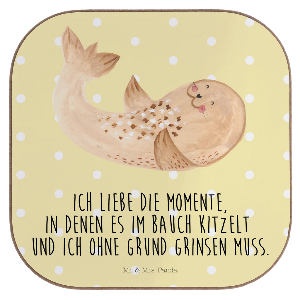 Square coaster seal Lay Korkuntersetzer, Tassen Untersetzer, Untersetzer Gläser, Untersetzer, Getränkeuntersetzer, Untersetzer Holz, Bierdeckel, Glasuntersetzer, Untersetzer aus Holz, Untersetzer für Gläser, Untersetzer Design, Holzuntersetzer, Tiermotive, Gute Laune, lustige Sprüche, Tiere, Ostsee, Seehund, Robbe, Robben, Lachen, Meerestier, Strand, Freude, Nordsee