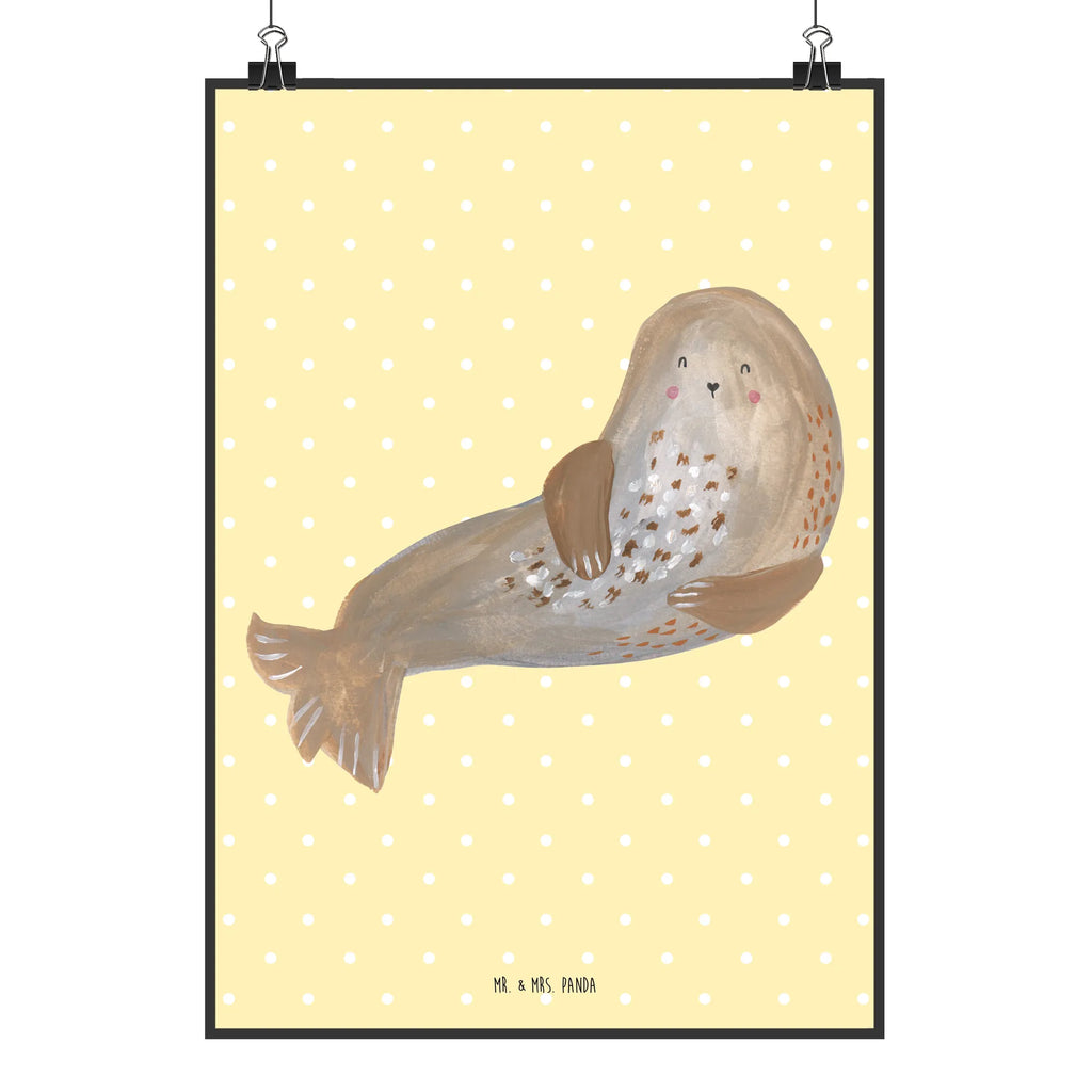 Poster Robbe Lachen Posterdruck, Deko Bild, Wandbild, Plakat, Wanddeko Bild, kunst für die wand, Mr. & Mrs. Panda Poster, Poster, wanddruck, Wandschmuck, grafikposter, Wanddekoration, kunstposter, Wandposter, drucke, wandkunst, wanddeko, kunstdruck poster, Bild, Designposter, Bild für Wand, Kunstdruck, Gute Laune, Tiermotive, Tiere, Lustige Sprüche, Meerestier, Ostsee, Robben, Strand, Robbe, Seehund, Nordsee