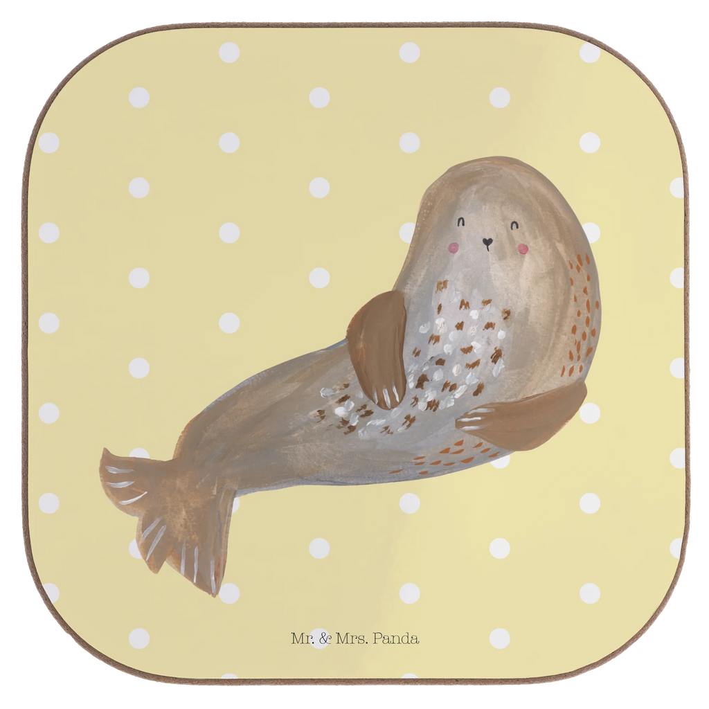 Quadratische Untersetzer Robbe lachend Untersetzer Holz, Bierdeckel, Korkuntersetzer, Tassen Untersetzer, Holzuntersetzer, Glasuntersetzer, Untersetzer, Untersetzer Design, Untersetzer Gläser, Untersetzer für Gläser, Untersetzer aus Holz, Getränkeuntersetzer, Tiermotive, Gute Laune, lustige Sprüche, Tiere, Nordsee, Robbe, Meerestier, Robben, Ostsee, Strand, Seehund