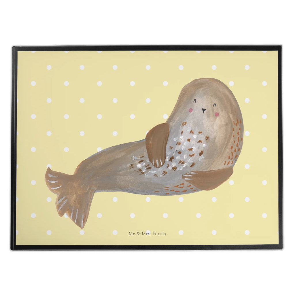 Schreibtischunterlage Robbe lachend Büroartikel, Schreibwaren, Schreibunterlage, Schreibtischunterlage Groß, Schreibtisch Unterlagen, Bürobedarf, Schreibtischauflage, Tiermotive, Gute Laune, lustige Sprüche, Tiere, Strand, Meerestier, Robbe, Nordsee, Ostsee, Seehund, Robben