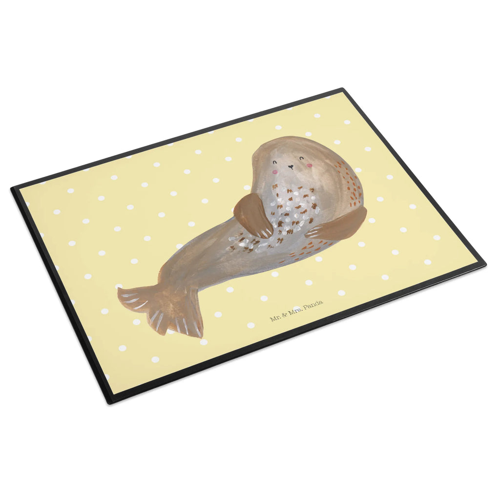 Schreibtischunterlage Robbe lachend Büroartikel, Schreibwaren, Schreibunterlage, Schreibtischunterlage Groß, Schreibtisch Unterlagen, Bürobedarf, Schreibtischauflage, Tiermotive, Gute Laune, lustige Sprüche, Tiere, Strand, Meerestier, Robbe, Nordsee, Ostsee, Seehund, Robben