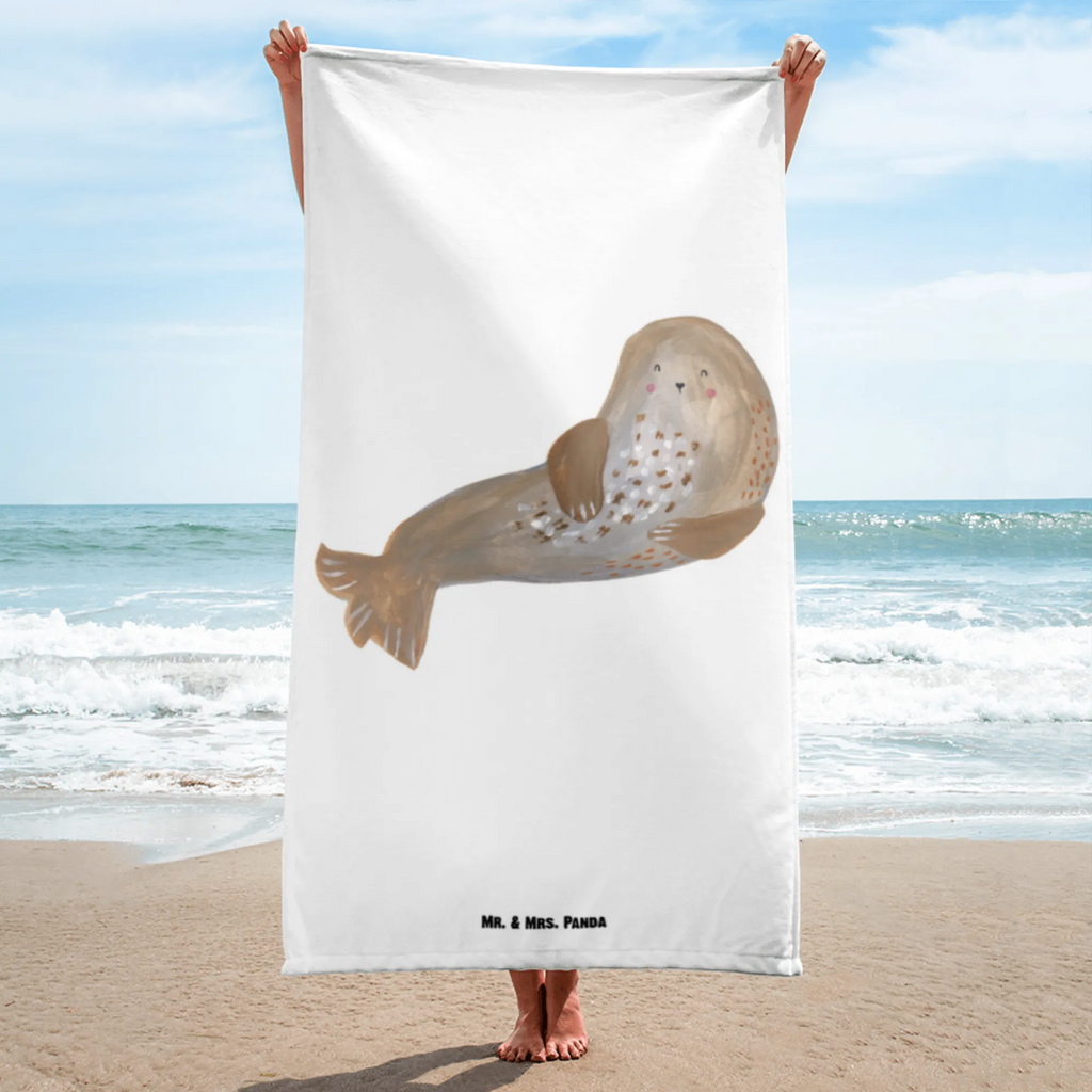 XL bath towel seal Laugh oversized towel, extra large swim towel, spa towel, XL bath towel, luxury bath sheet, large beach towel, small animals, cute, funny, cute animal motives, hand drawn, small world, funny sayings, good mood, happy, gifts, gift ideas, special gifts, animal lover, card, Sea animal, Baltic Sea, North Sea, Seal, Seals, Beach