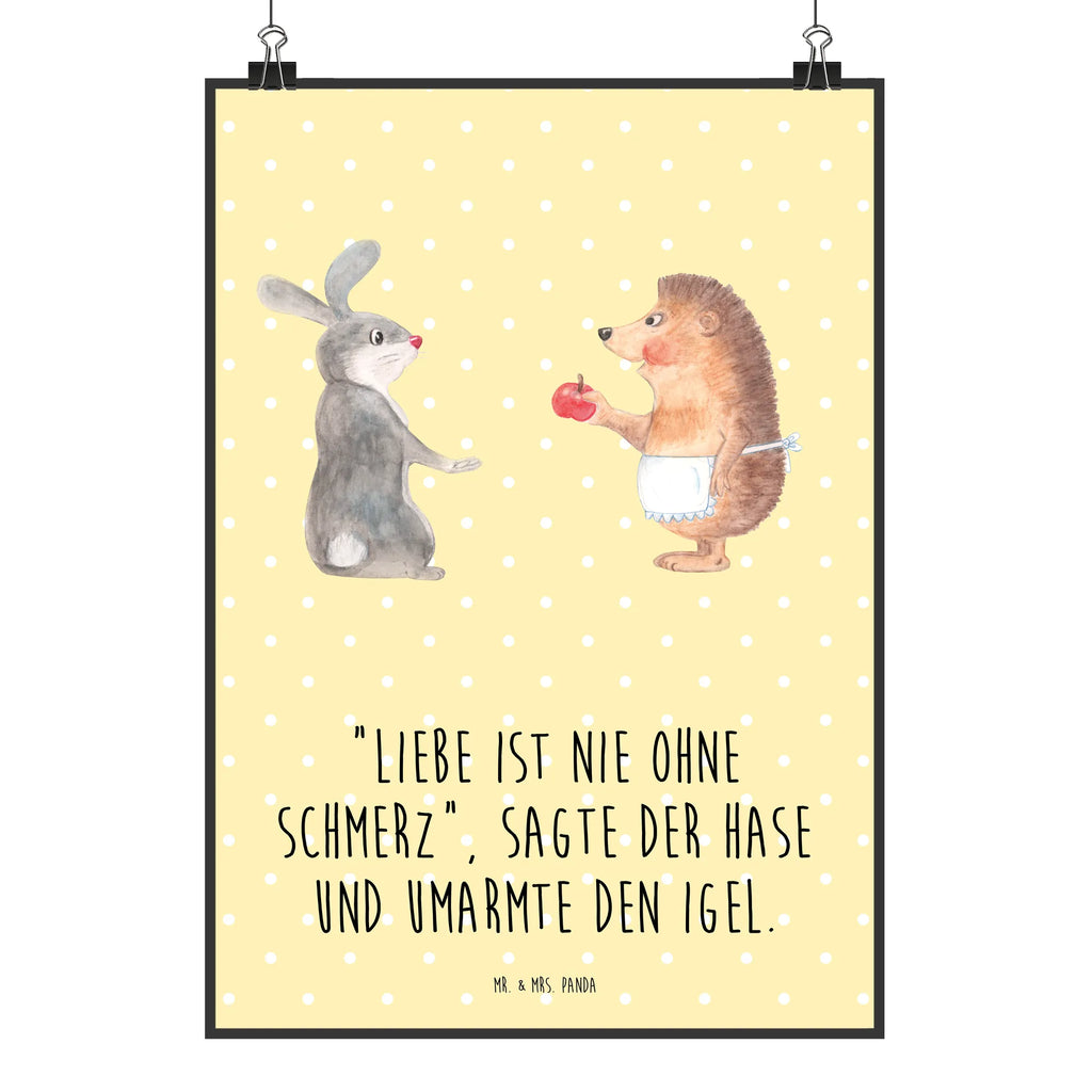 Poster Hase Igel Posterdruck, Designposter, Kunstdruck, Wandbild, wandkunst, Wandposter, kunstposter, Wandschmuck, Bild für Wand, Poster, Plakat, Deko Bild, Wanddeko Bild, kunstdruck poster, kunst für die wand, Bild, Mr. & Mrs. Panda Poster, drucke, grafikposter, wanddeko, wanddruck, Wanddekoration, Gute Laune, Tiermotive, Tiere, Lustige Sprüche, Liebeskummer Geschenk, Herzschmerz, Hase, Trennungsschmerz, Liebe Spruch, Spruch Romantisch, Igel, Igel und Hase, Trösten