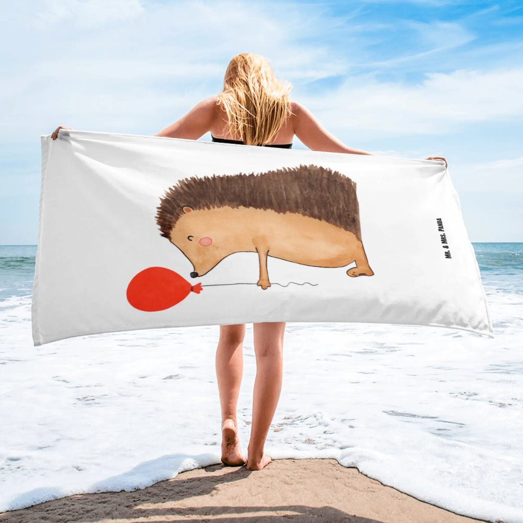 XL ręcznik kąpielowy jeż balon Motywy zwierzęce, dobra energia, zabawne powiedzonka, zwierzęta