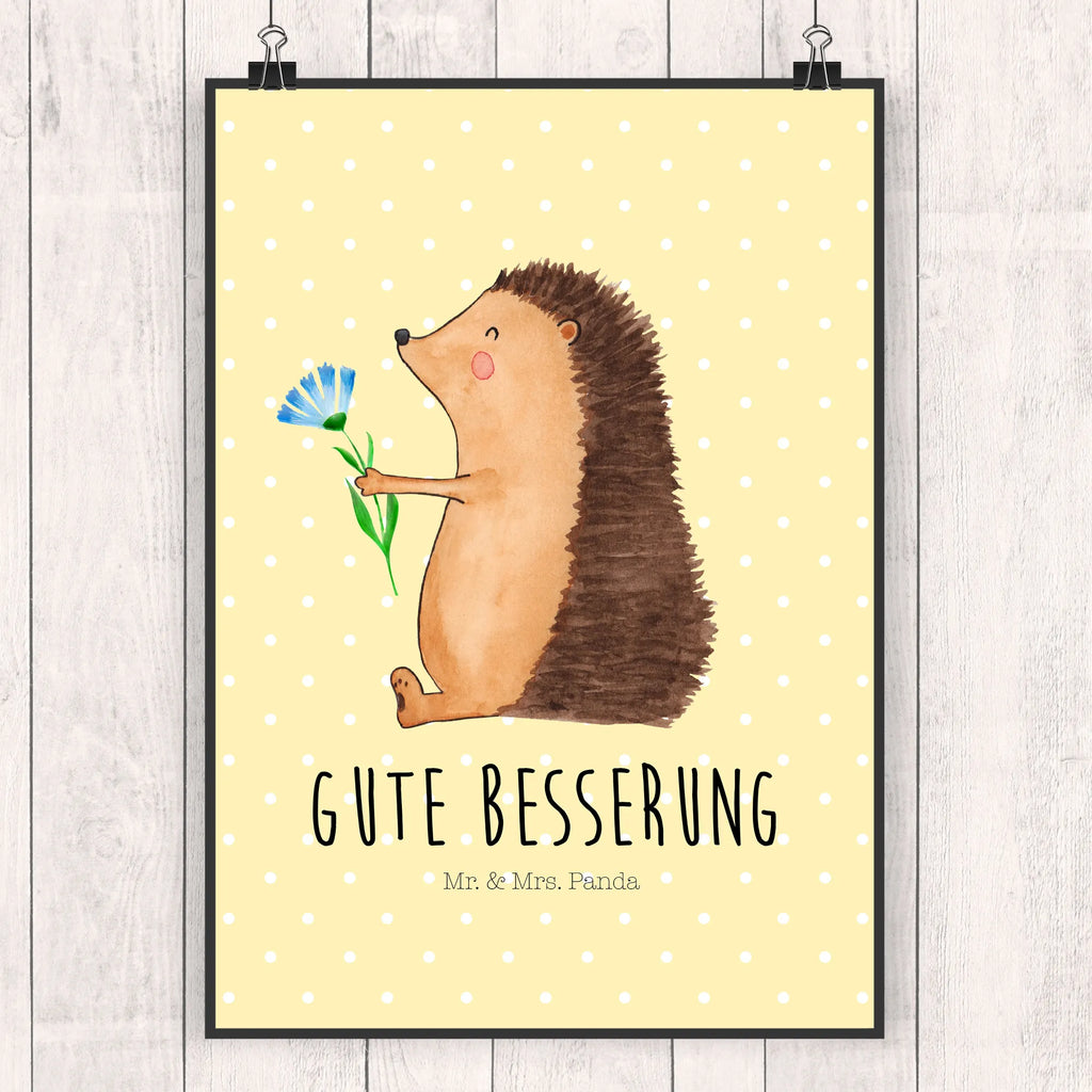 Poster Igel Blumen Designposter, Mr. & Mrs. Panda Poster, Kinderposter, Kunstdruck, Raumdekoration, Wanddeko Bild, Handgemaltes Poster, Wanddekoration, Poster, Wandposter, Küchenposter, Bild, Posterdruck, Wanddeko, Tiermotive, Gute Laune, lustige Sprüche, Tiere, Krankheit, Genesungswünsche, Igel, Krankenhaus, krank, Besuch, Gute Besserung