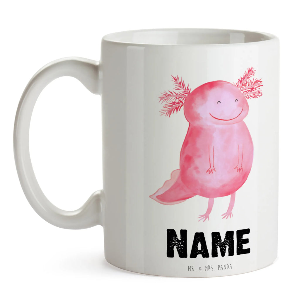Personalised cup axolotl Happy Axolotl, Axelotl, marine animals, Mexican walking fish, salamander, axolot, amphibian, good mood, axolotl, motivation, tail