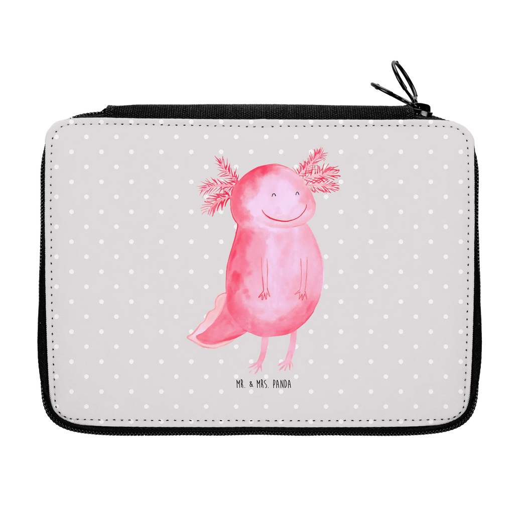 Federmappe Axolotl glücklich Kind, Bestückte Federmappe, Federmappe Einschulung, Schule, Federmäppchen, Stifte Etui, Einschulung, Büro Stifte Etui, Kinder Federmappe, Schüler, Schülerin, Grundschule, Geschenk, Federmappe, Stifterolle, Federmäppchen bedruckt, Stiftetasche, Motiv, Axolotl, Molch, Axolot, Lurch, Motivation, Schwanzlurch, gute Laune, Lurche