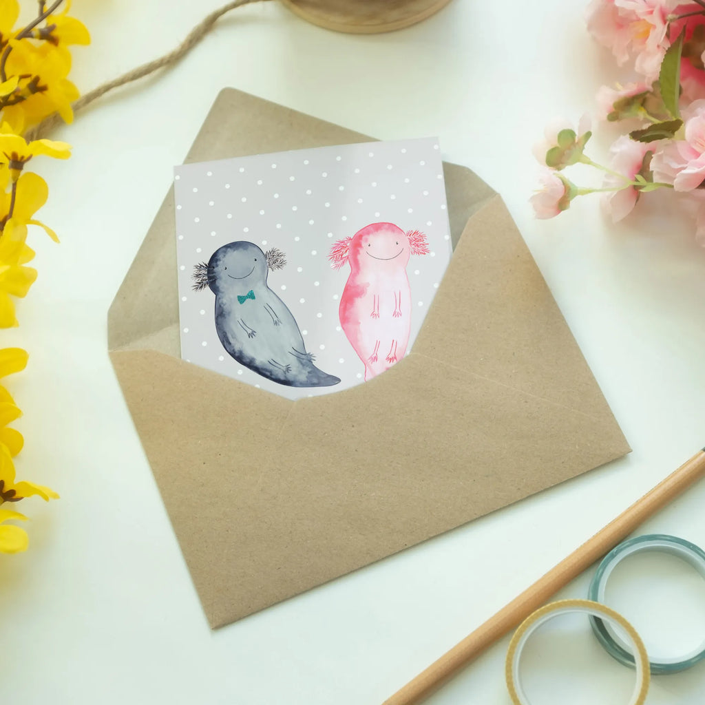 Greetings card axolotl Girlfriend vatertagskarte, einladungskarten, osterkarten, kommunionskarte, Glückwunschkarte, Beileidskarte, spruchkarte, hochzeitskarten, firmungskarte, genesungskarte, osterkarte, babykarte, Klappkarte, dankeskarten, abiturkarte, neujahrskarte, Grußkarten, Grußkarte, valentinstagskarte, jubiläumskarte, Motivkarte, glückwunschkarten, weihnachtskarten, Axolotl, Molch, Verlobter, Schwanzlurch, Lurch, Liebesbeweis, Ehemann, Lurche, Freund, Große Liebe, Jahrestag, Liebe, Axolot, Valentinstag