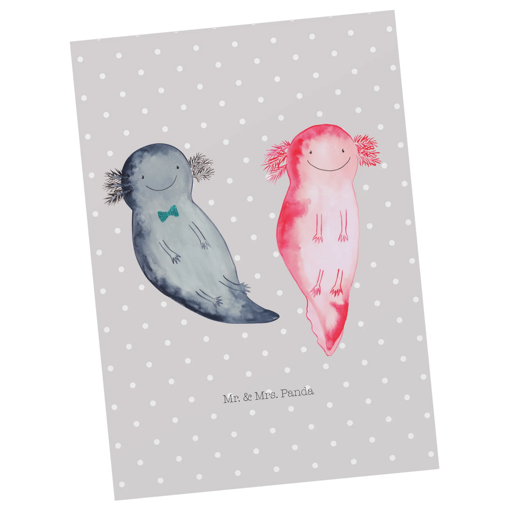Postcard axolotl Girlfriend letter, paper, postcards, card, invitation card, invitation, gift card, gift, Postcard, Axolotl, Axelotl, marine animals, Mexican walking fish, salamander, proof of love, tail, anniversary, fiancé, great love, amphibian, valentine's day, axolot, love, friend, husband, axolotl