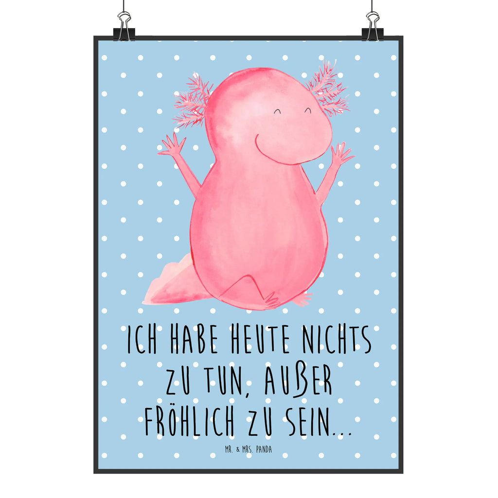Plakat Axolotl Hurra Mr. & Mrs. Panda Poster, kunstposter, wanddeko, Wandschmuck, Wanddeko Bild, Bild für Wand, kunstdruck poster, kunst für die wand, Kunstdruck, drucke, Designposter, Posterdruck, wanddruck, Bild, grafikposter, Wandbild, Deko Bild, Poster, Wanddekoration, Plakat, wandkunst, Wandposter, Molch, Axolotl, Fröhlich, Lurch, Schwanzlurch, Zufriedenheit, Motivation, Freude, Lurche, Axolot, Spaß