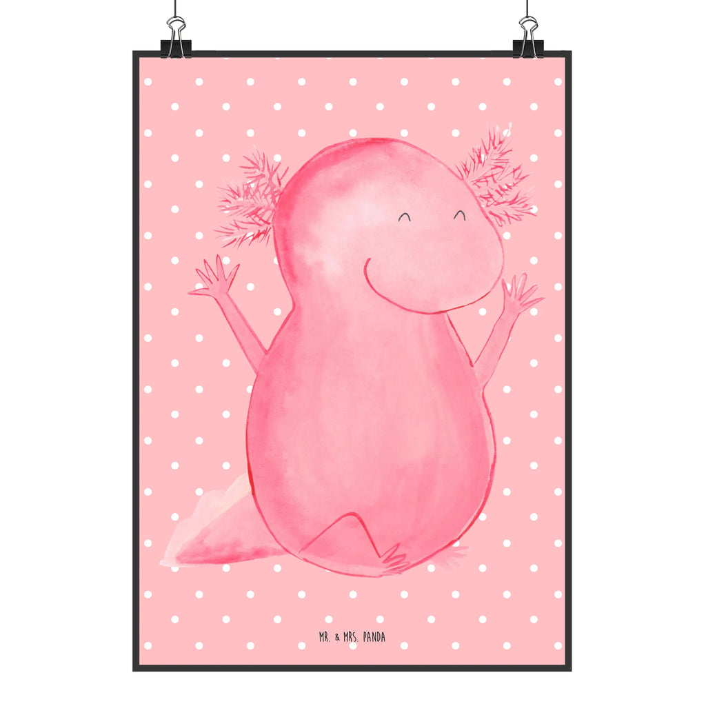 Plakat Axolotl Hurra Mr. & Mrs. Panda Poster, kunstposter, wanddeko, Wandschmuck, Wanddeko Bild, Bild für Wand, kunstdruck poster, kunst für die wand, Kunstdruck, drucke, Designposter, Posterdruck, wanddruck, Bild, grafikposter, Wandbild, Deko Bild, Poster, Wanddekoration, Plakat, wandkunst, Wandposter, Molch, Axolotl, Fröhlich, Lurch, Schwanzlurch, Zufriedenheit, Motivation, Freude, Lurche, Axolot, Spaß