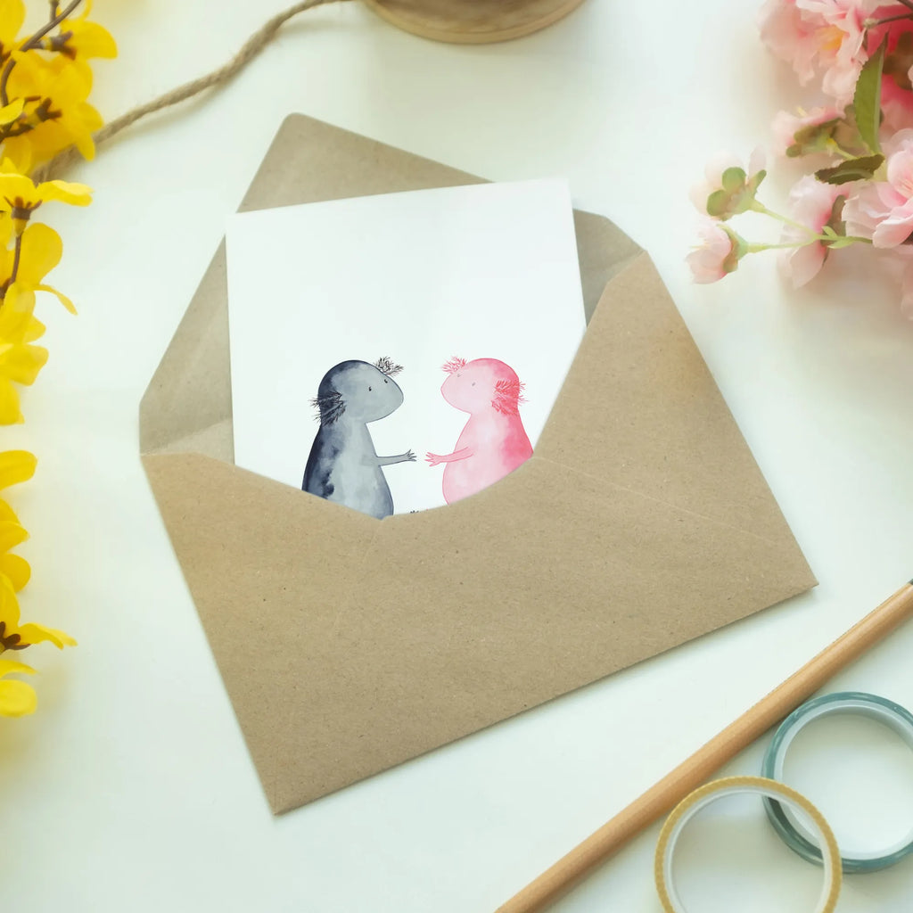 Grußkarte Axolotl Liebe Motivkarte, Grußkarten, vatertagskarte, weihnachtskarten, einladungskarten, babykarte, dankeskarten, valentinstagskarte, Glückwunschkarte, neujahrskarte, osterkarten, genesungskarte, abiturkarte, hochzeitskarten, Klappkarte, firmungskarte, osterkarte, kommunionskarte, Grußkarte, glückwunschkarten, spruchkarte, Beileidskarte, jubiläumskarte, Molch, Axolotl, Große Liebe, Verlobter, Liebesbeweis, Liebe, Valentinstag, Schwanzlurch, Lurche, Freund, Axolot, Lurch, Jahrestag, Ehemann