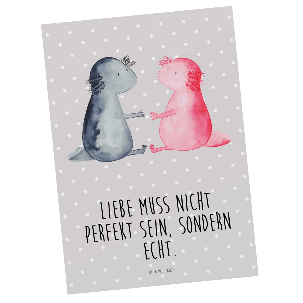 Postkarte Axolotl Liebe Grußkarte, Postkarten, Kunstkarten, Motivkarte, Designkarte, spruchkarte, Postkarte, bildkarte, kunstkarte, Fotokarte, einzelkarte, Ansichtskarte, Ansichtskarten, Molch, Axolotl, Liebe, Freund, Liebesbeweis, Ehemann, Lurche, Lurch, Jahrestag, Große Liebe, Valentinstag, Verlobter, Schwanzlurch, Axolot