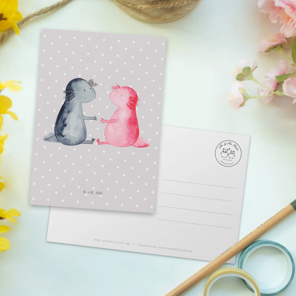 Postkarte Axolotl Liebe Grußkarte, Postkarten, Kunstkarten, Motivkarte, Designkarte, spruchkarte, Postkarte, bildkarte, kunstkarte, Fotokarte, einzelkarte, Ansichtskarte, Ansichtskarten, Molch, Axolotl, Liebe, Freund, Liebesbeweis, Ehemann, Lurche, Lurch, Jahrestag, Große Liebe, Valentinstag, Verlobter, Schwanzlurch, Axolot