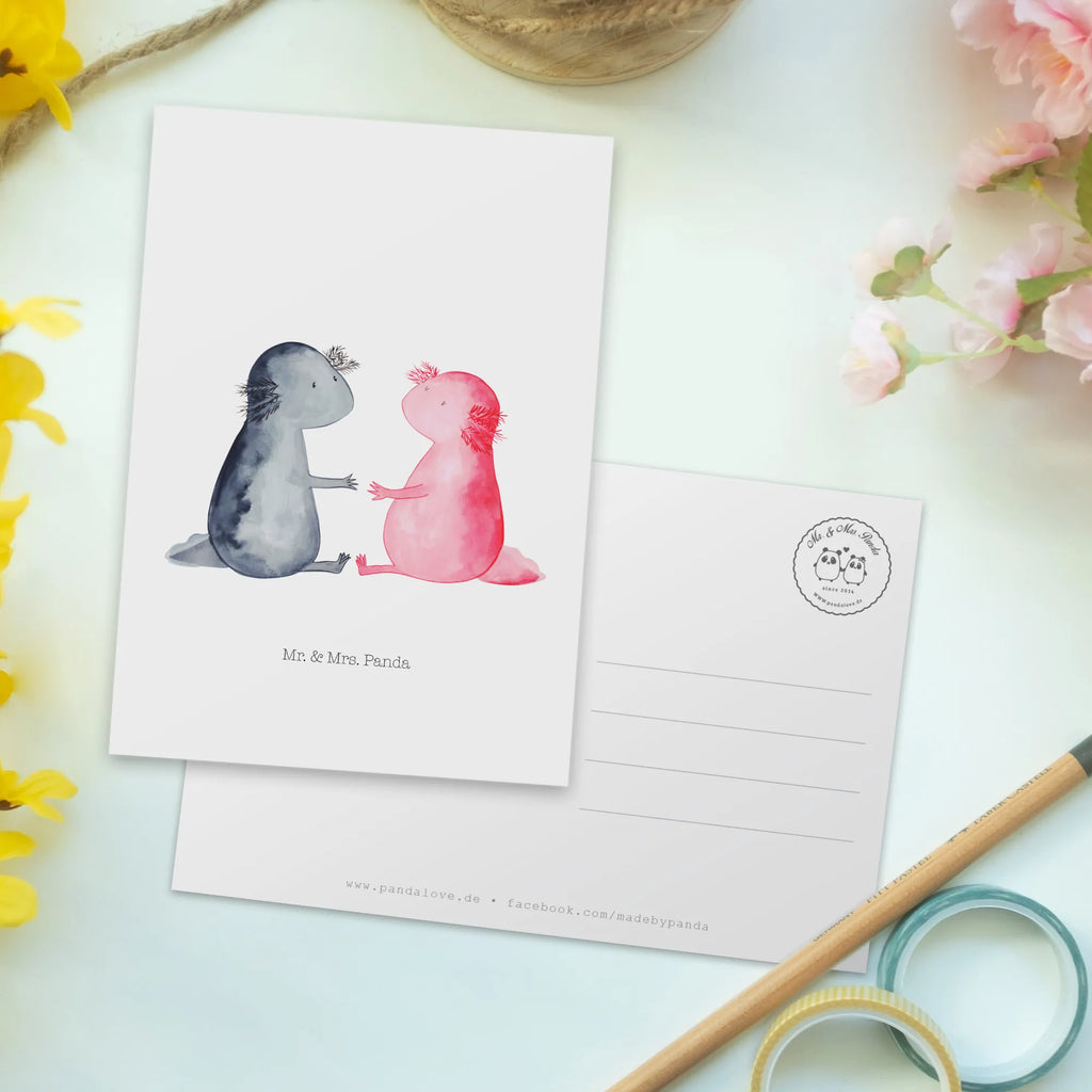 Postkarte Axolotl Liebe Grußkarte, Postkarten, Kunstkarten, Motivkarte, Designkarte, spruchkarte, Postkarte, bildkarte, kunstkarte, Fotokarte, einzelkarte, Ansichtskarte, Ansichtskarten, Molch, Axolotl, Liebe, Freund, Liebesbeweis, Ehemann, Lurche, Lurch, Jahrestag, Große Liebe, Valentinstag, Verlobter, Schwanzlurch, Axolot