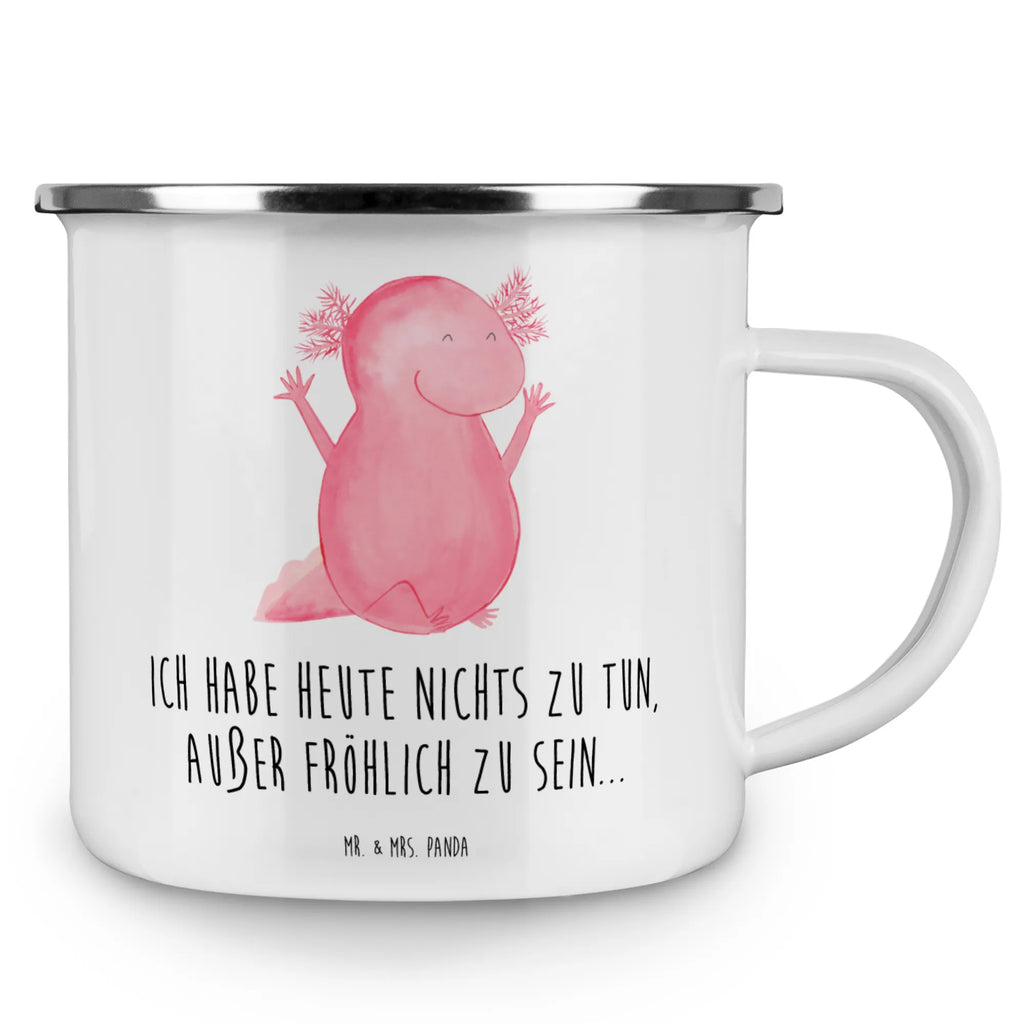 Camping Emaille Tasse Axolotl Hurra Emailletasse, emaillebecher, metallbecher, Becher, reisetasse, Tasse Emaille, Campingtasse, Kaffeebecher, Reisebecher, Pott, Trinkbecher, Emaille Becher, becher emaille, Emaille Tasse, Tasse, Metalltasse, Kaffeetasse, wanderbecher, wandertasse, Campingbecher, blechbecher, Blechtasse, Teetasse, Teebecher, Molch, Axolotl, Axolot, Freude, Schwanzlurch, Spaß, Lurch, Lurche, Motivation, Fröhlich, Zufriedenheit