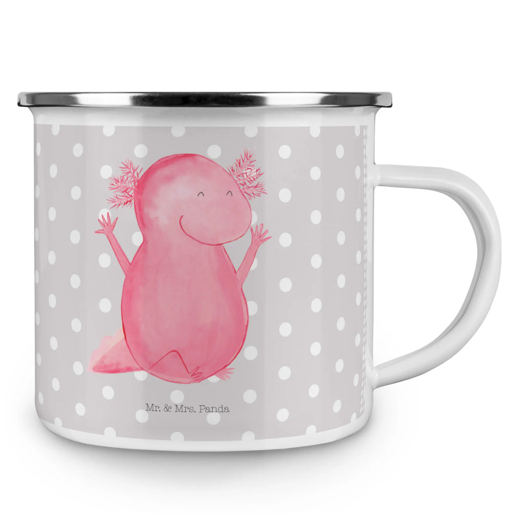 Camping Emaille Tasse Axolotl Hurra Emailletasse, emaillebecher, metallbecher, Becher, reisetasse, Tasse Emaille, Campingtasse, Kaffeebecher, Reisebecher, Pott, Trinkbecher, Emaille Becher, becher emaille, Emaille Tasse, Tasse, Metalltasse, Kaffeetasse, wanderbecher, wandertasse, Campingbecher, blechbecher, Blechtasse, Teetasse, Teebecher, Molch, Axolotl, Axolot, Freude, Schwanzlurch, Spaß, Lurch, Lurche, Motivation, Fröhlich, Zufriedenheit